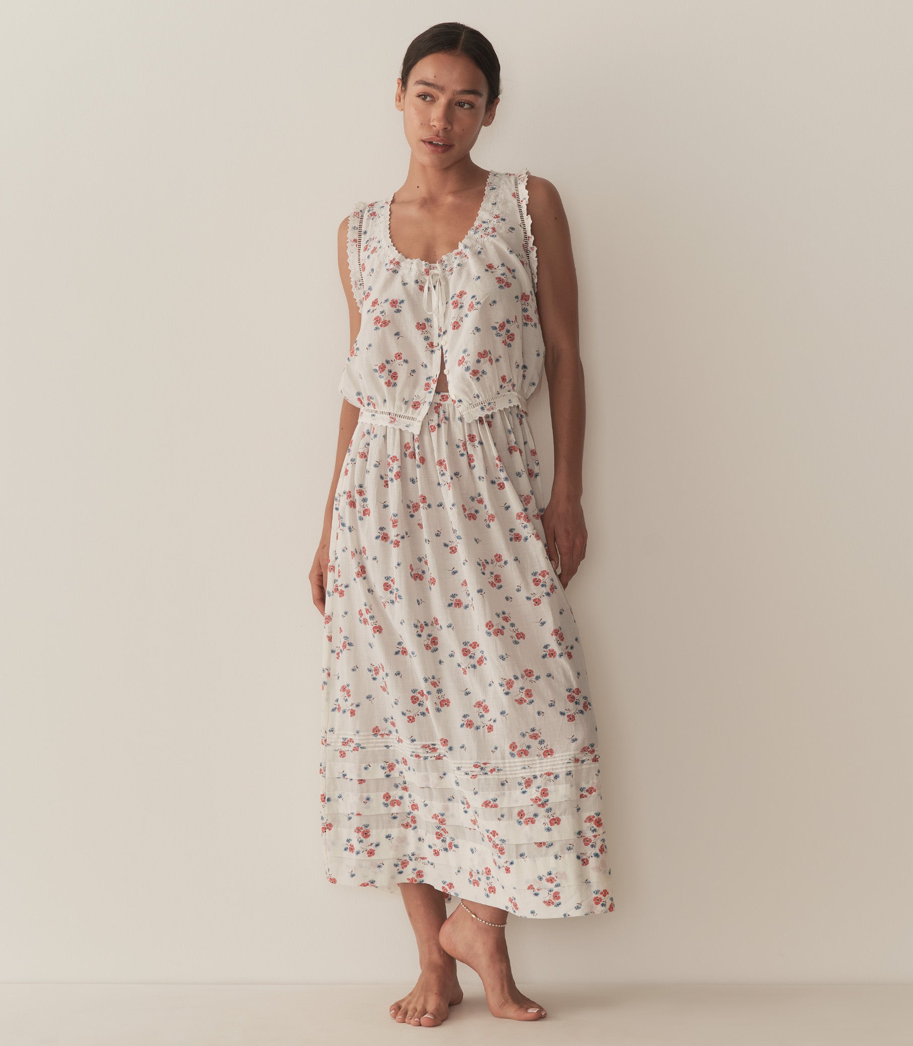 MARCIE SKIRT -- POPPY FIELD view 3