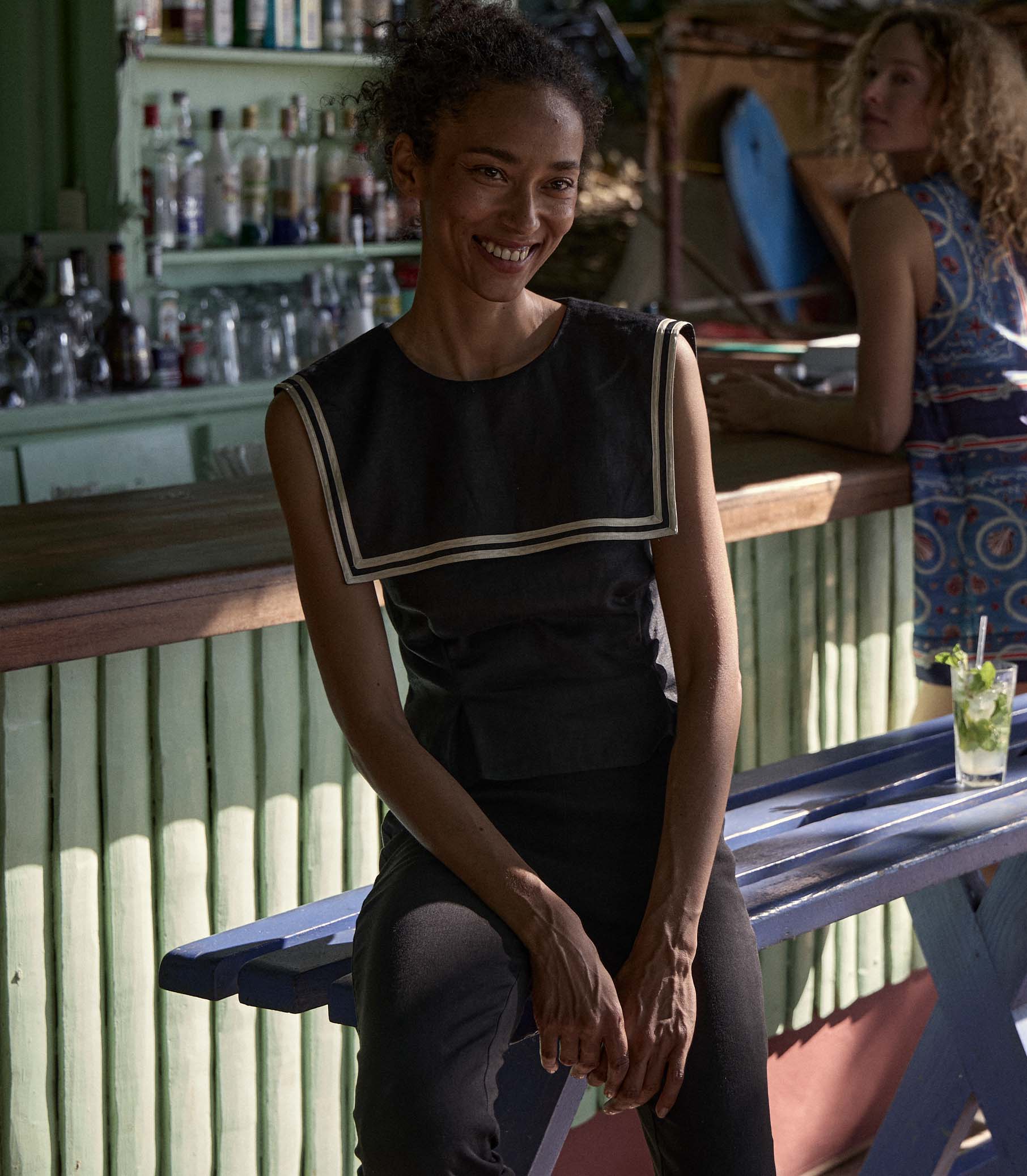 MARGIE TOP -- BLACK view 2