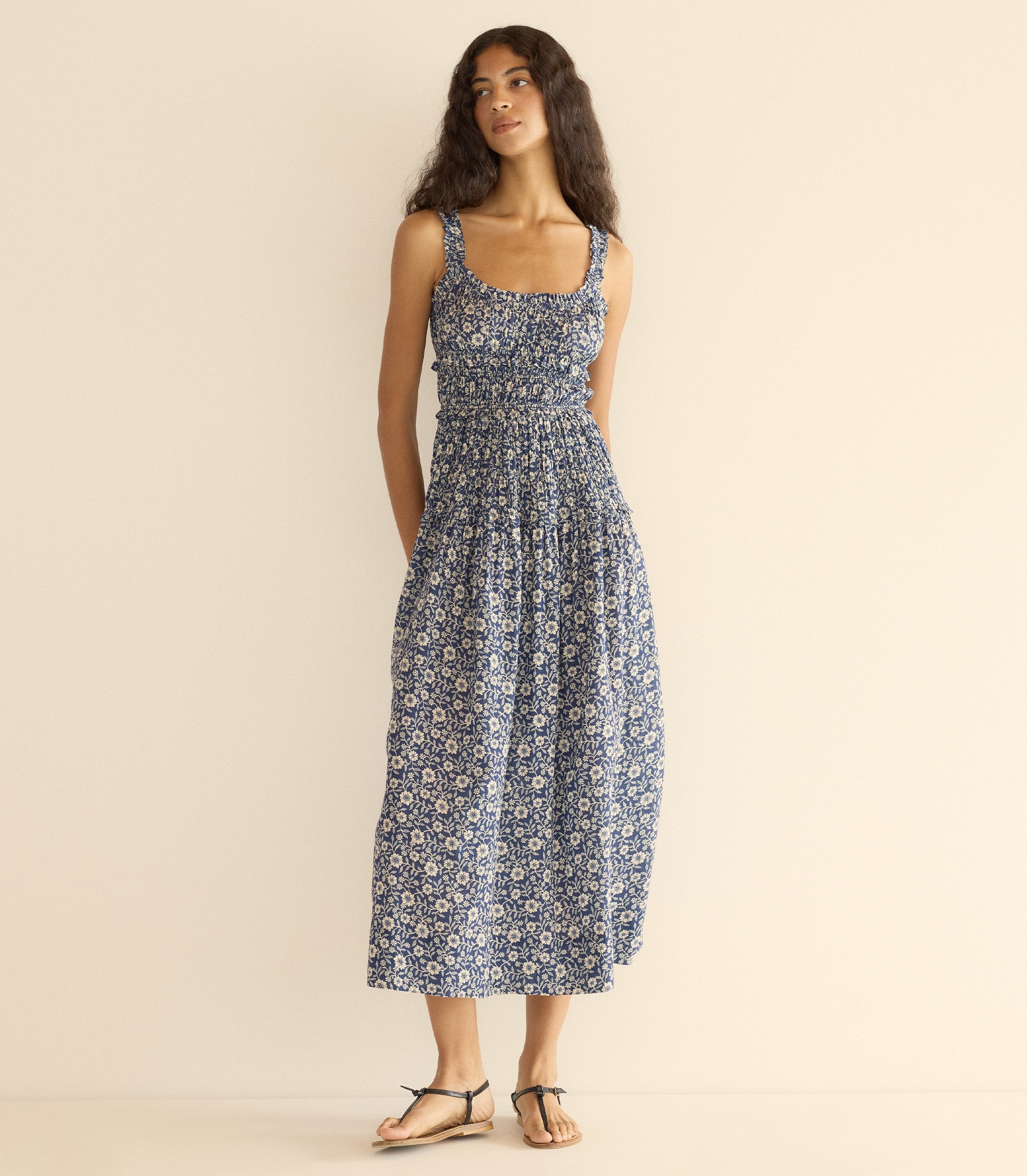 MARIANNE DRESS -- JESSAMINE CALICO view 1