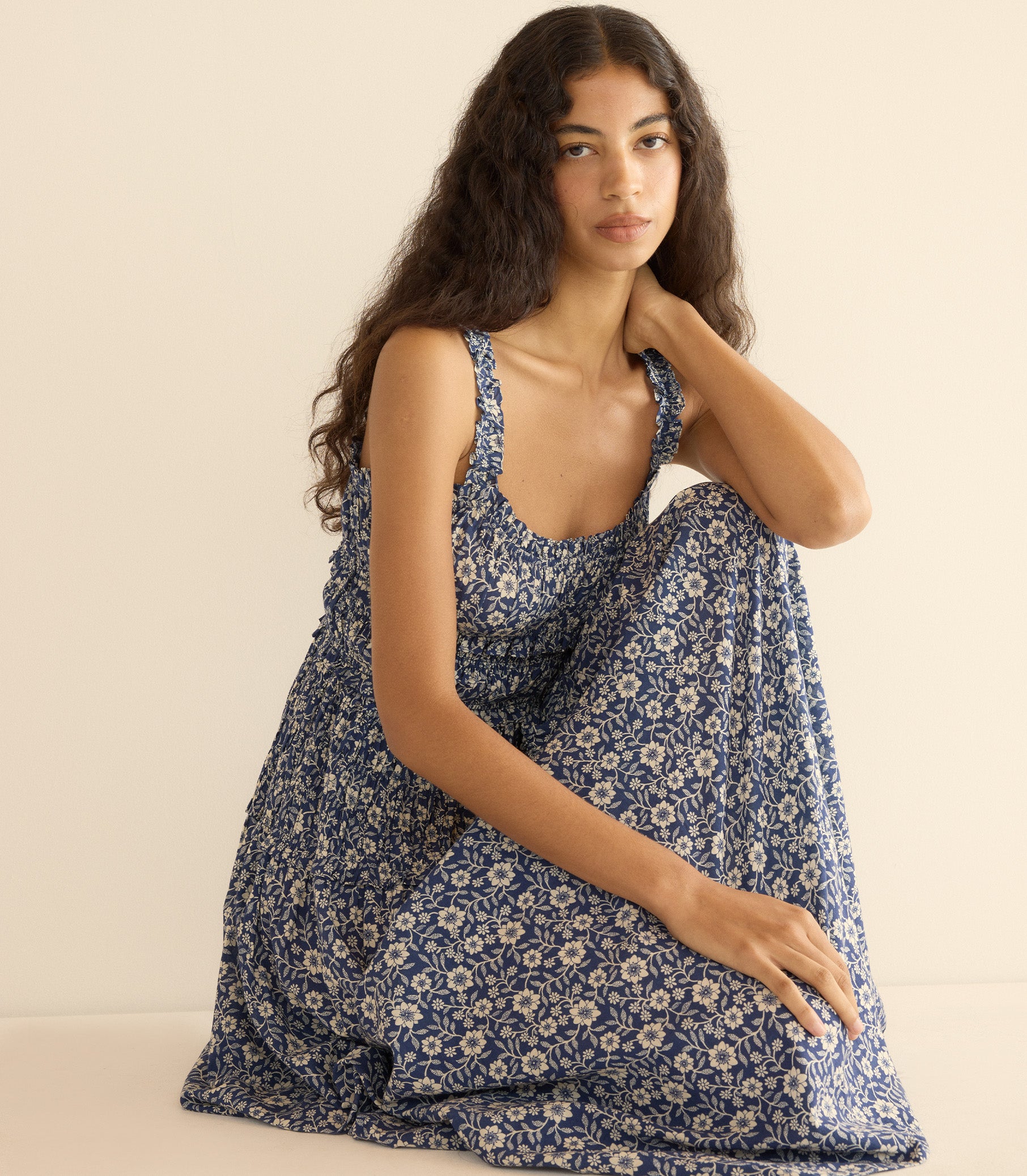 MARIANNE DRESS -- JESSAMINE CALICO view 2