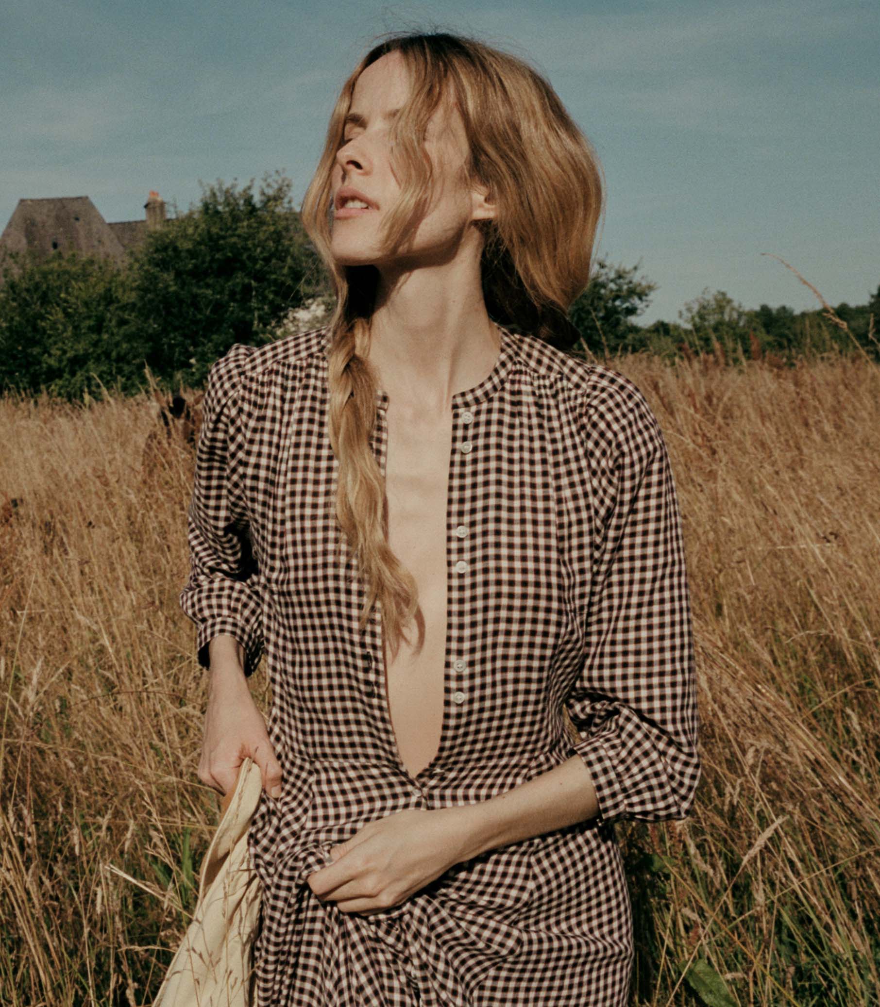 MARIELLE DRESS -- DELPHINE PLAID view 8