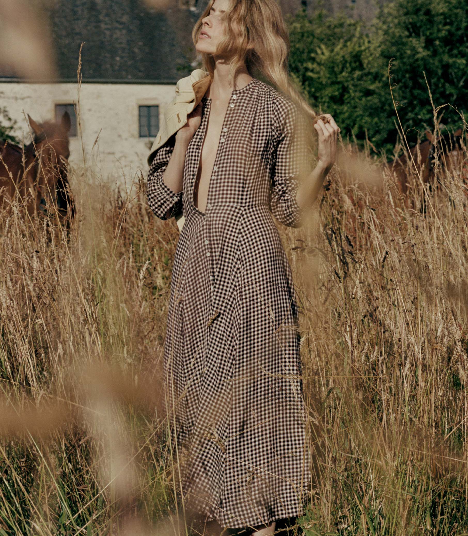 MARIELLE DRESS -- DELPHINE PLAID view 4
