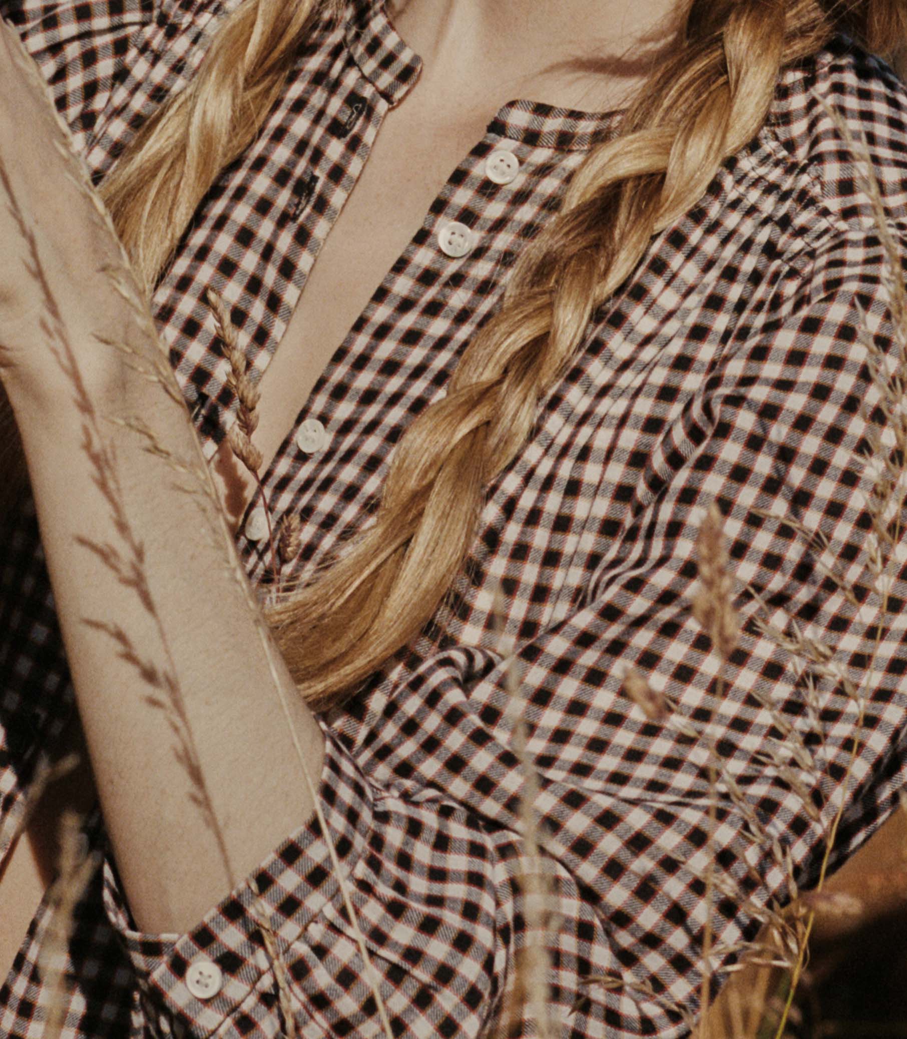 MARIELLE DRESS -- DELPHINE PLAID view 10