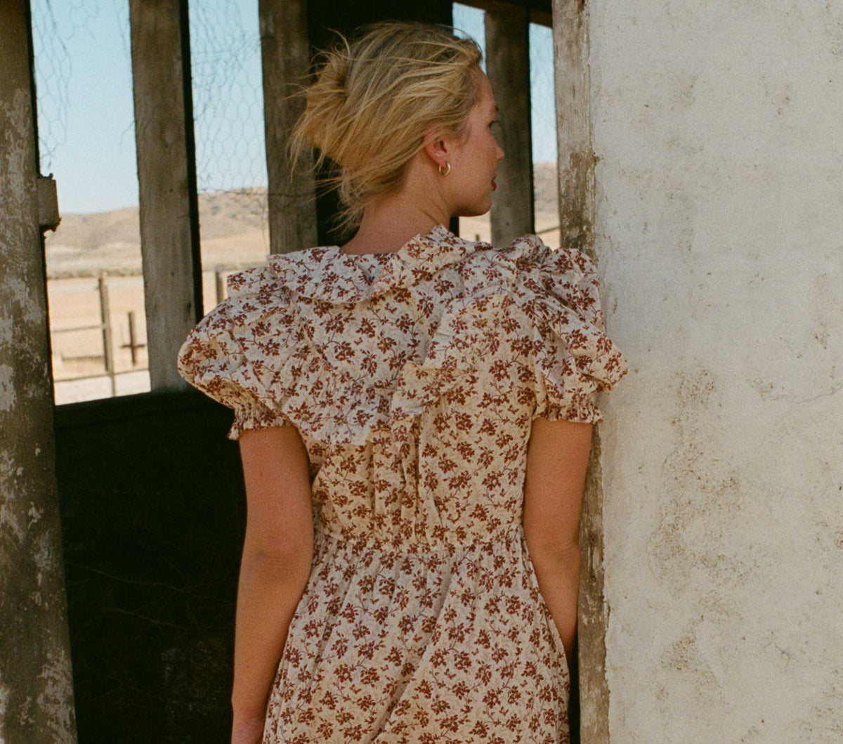 HMD -- MARIETTE DRESS -- BURGUNDY SONGBIRD TOILE