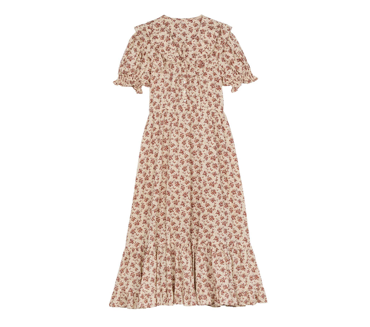 HMD -- MARIETTE DRESS -- BURGUNDY SONGBIRD TOILE