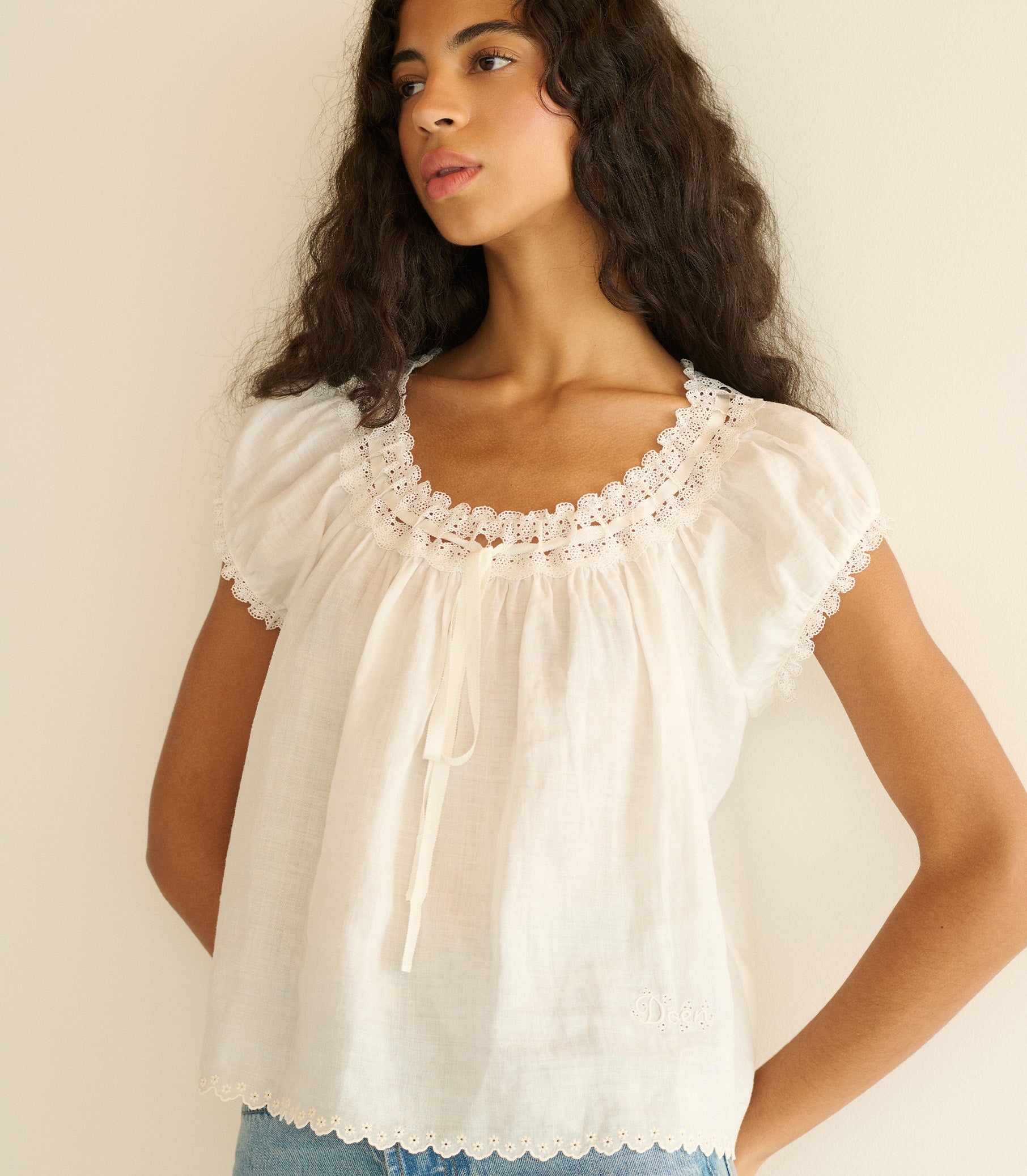 Marinette Top - Salt | DÔEN