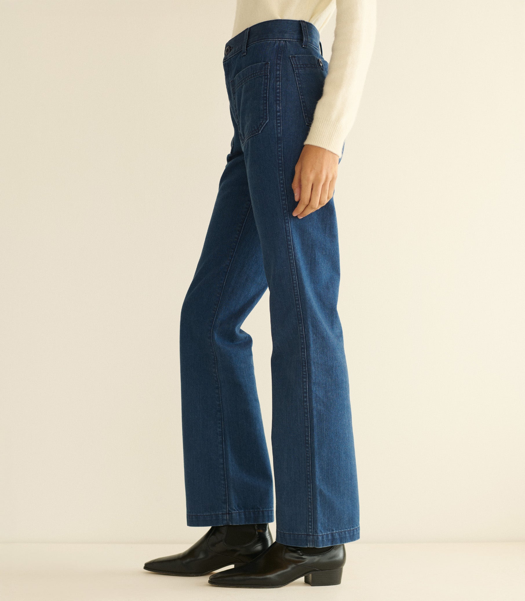 HMD -- MARITIME MID RISE JEAN -- SIRENES WASH view 3
