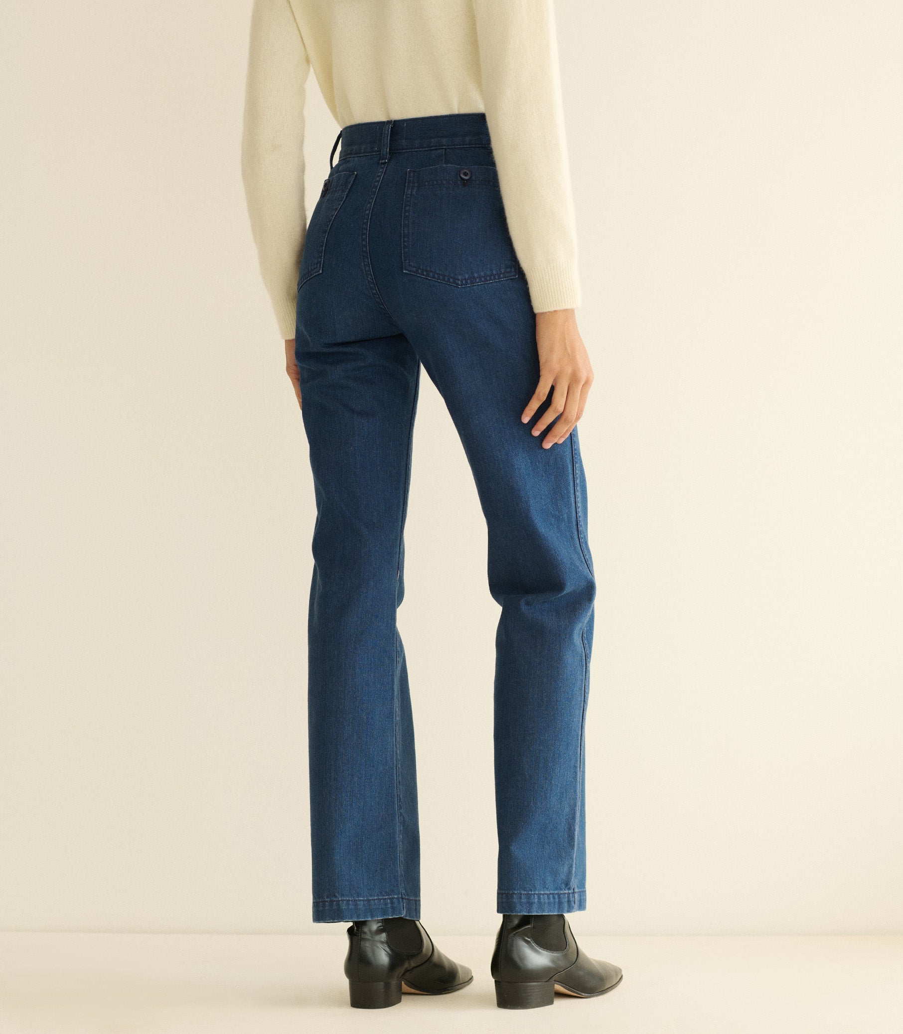 HMD -- MARITIME MID RISE JEAN -- SIRENES WASH view 5

