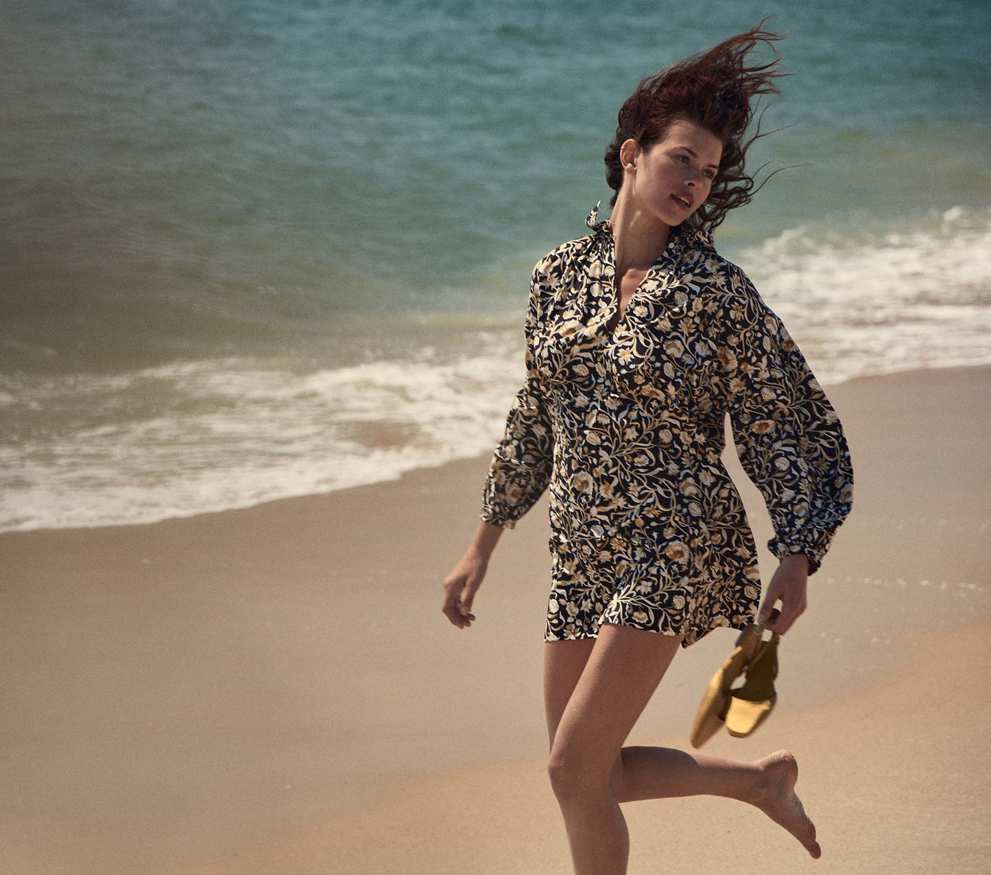 HMD -- MARNE DRESS -- NOIR COLUMBIA STREET FLORAL