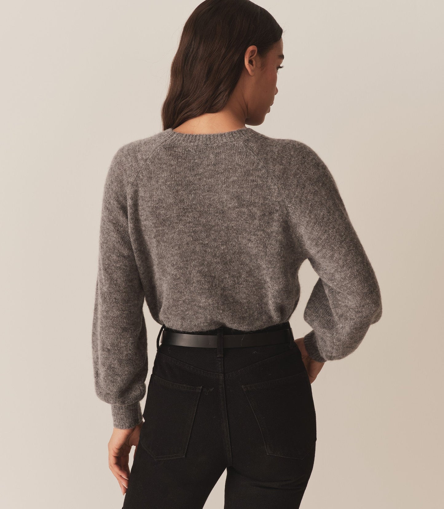 HMD -- MARSENA SWEATER -- DARK HEATHER GREY