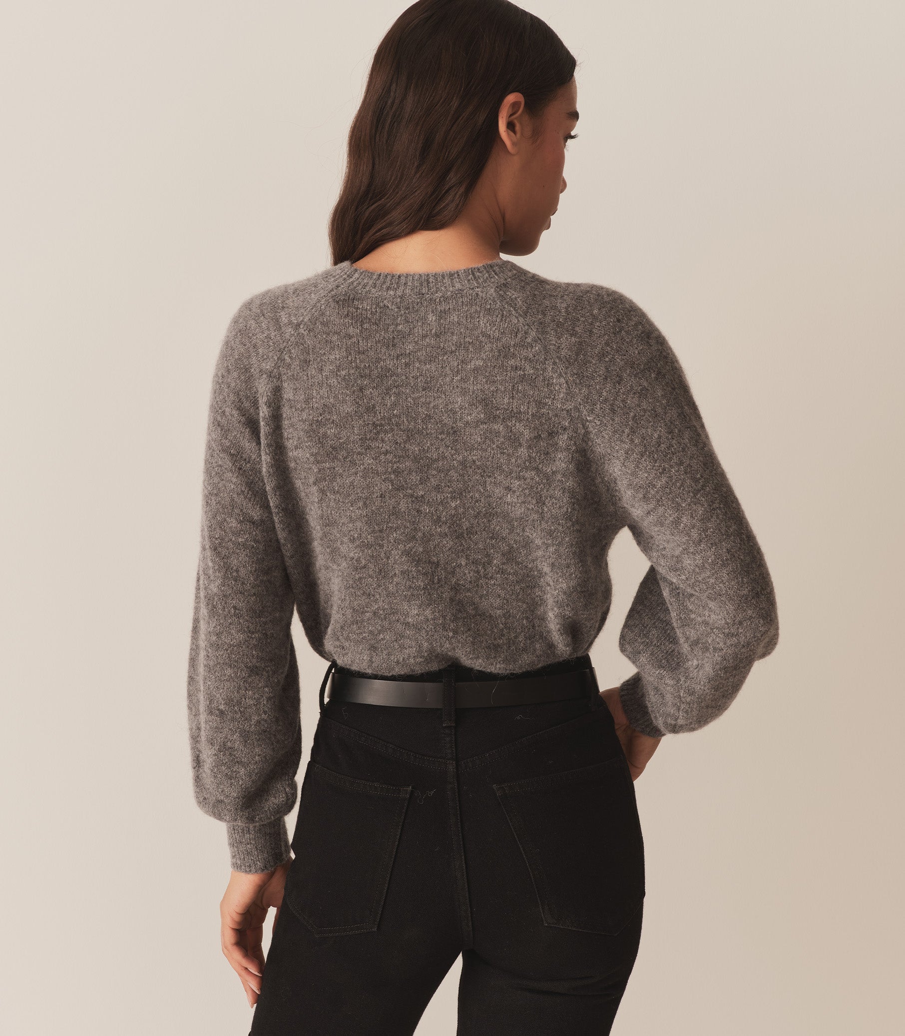 HMD -- MARSENA SWEATER -- DARK HEATHER GREY view 4

