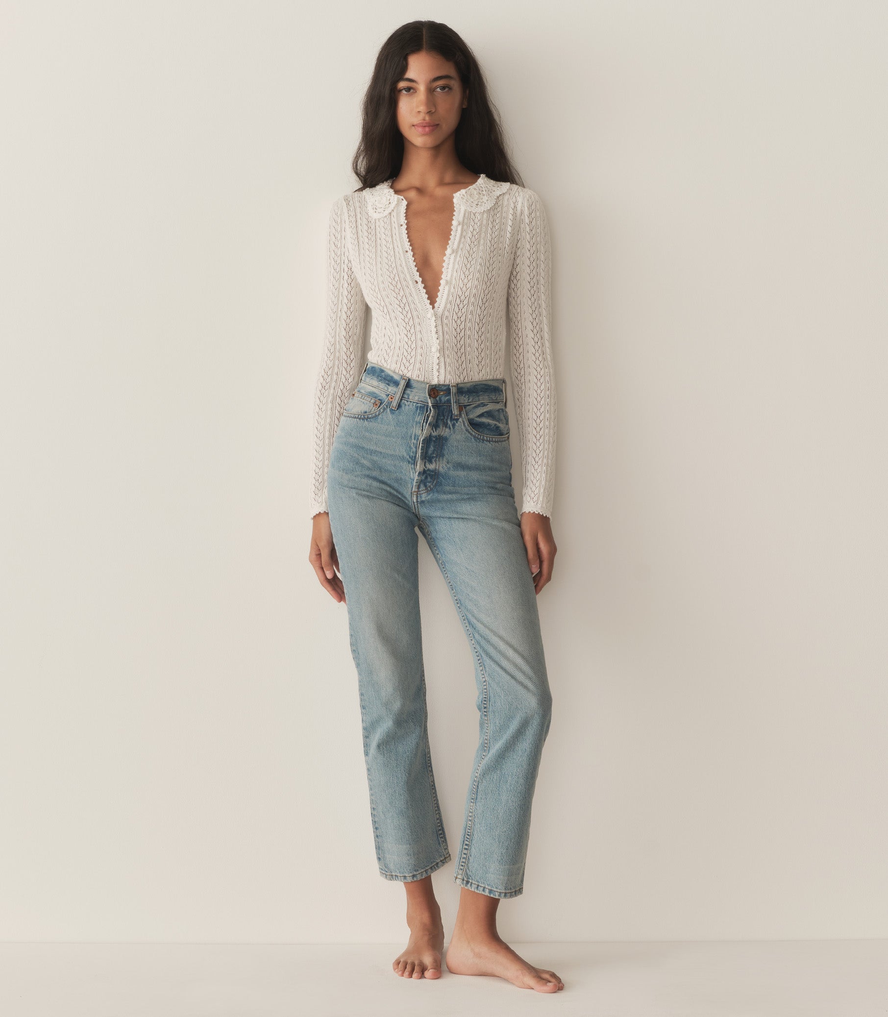 MARTINA CARDIGAN -- PALE LILY view 3
