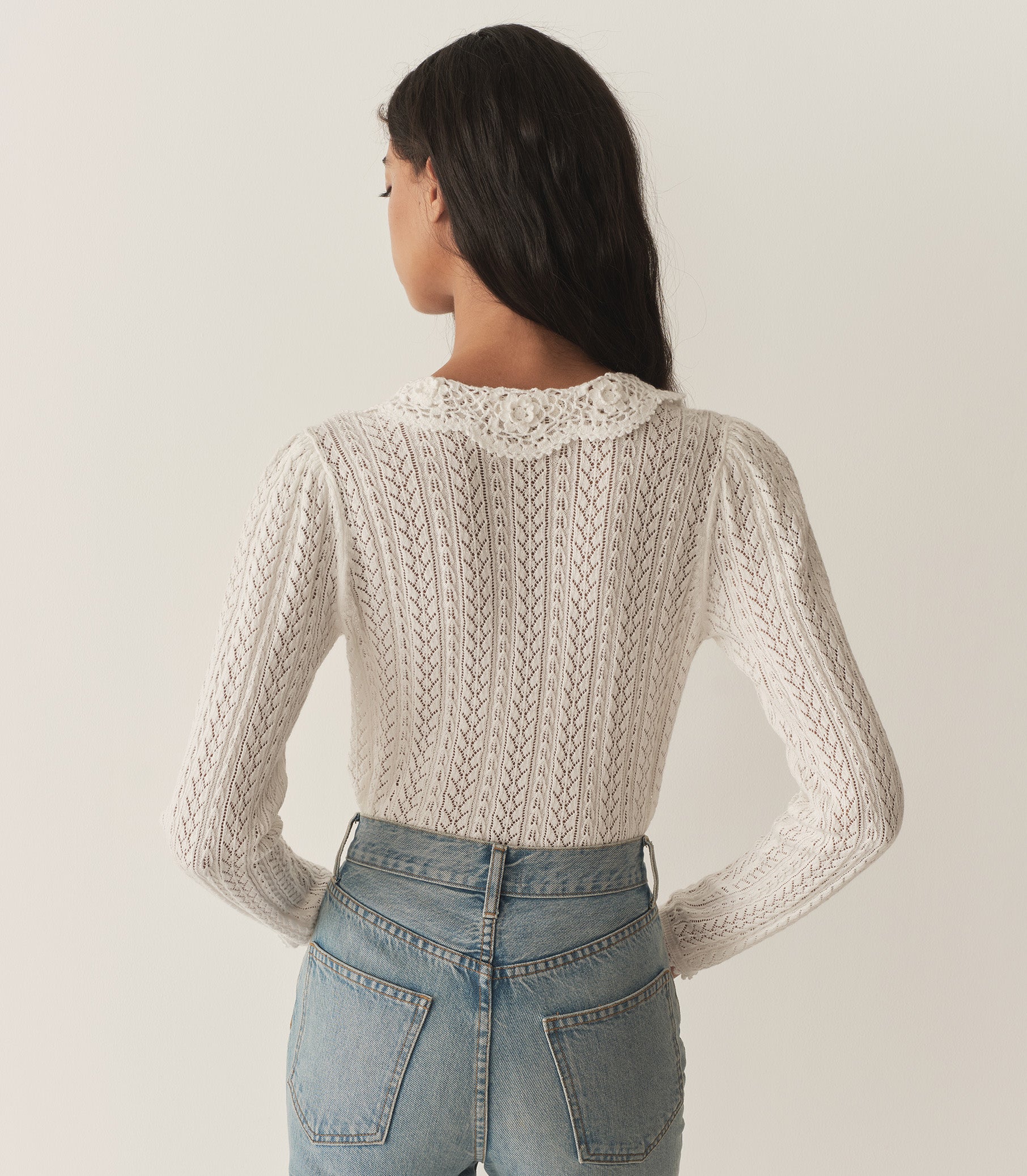 MARTINA CARDIGAN -- PALE LILY view 4