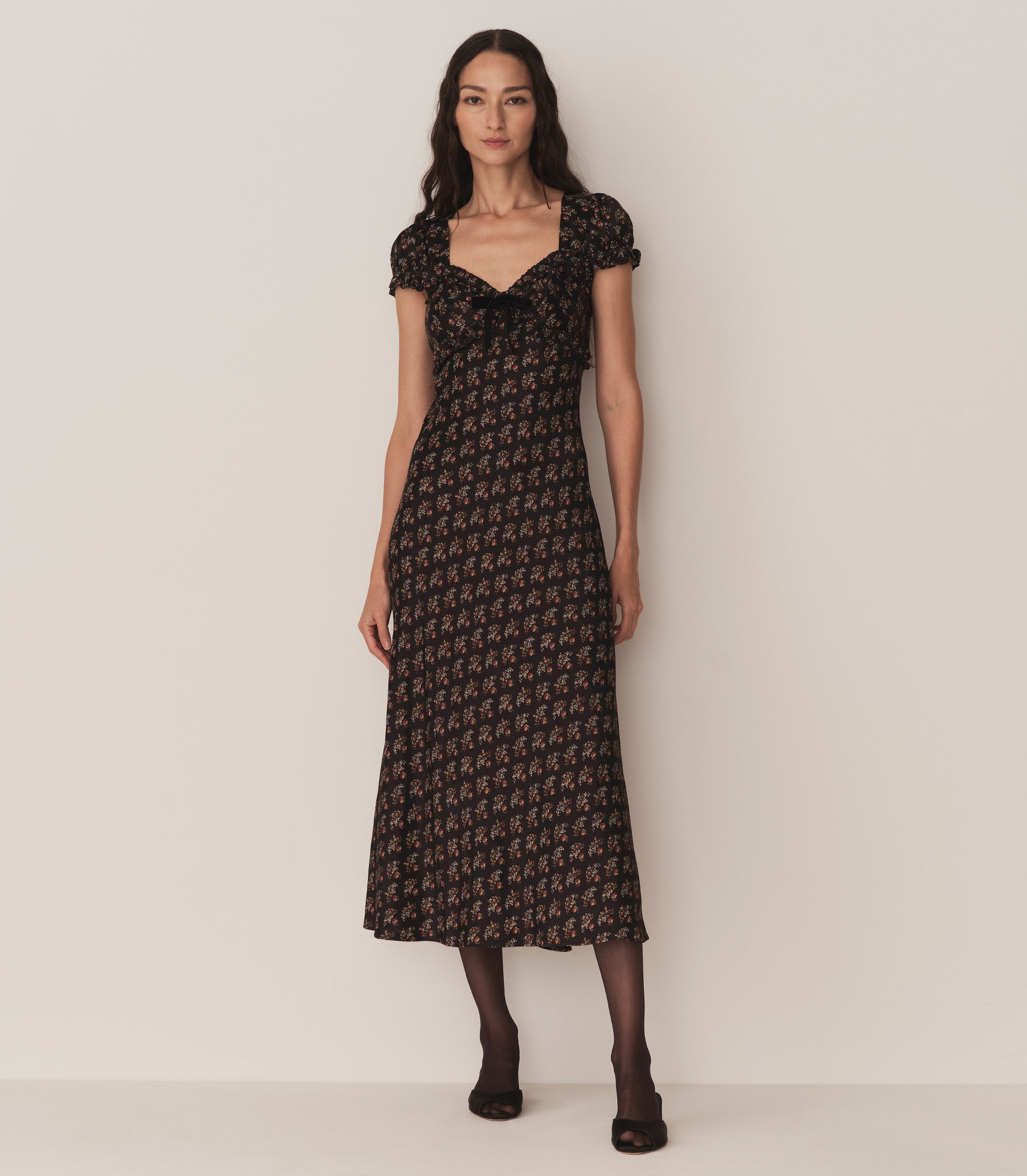 MARYBELL DRESS -- DELPHINIUM FLORAL view 8