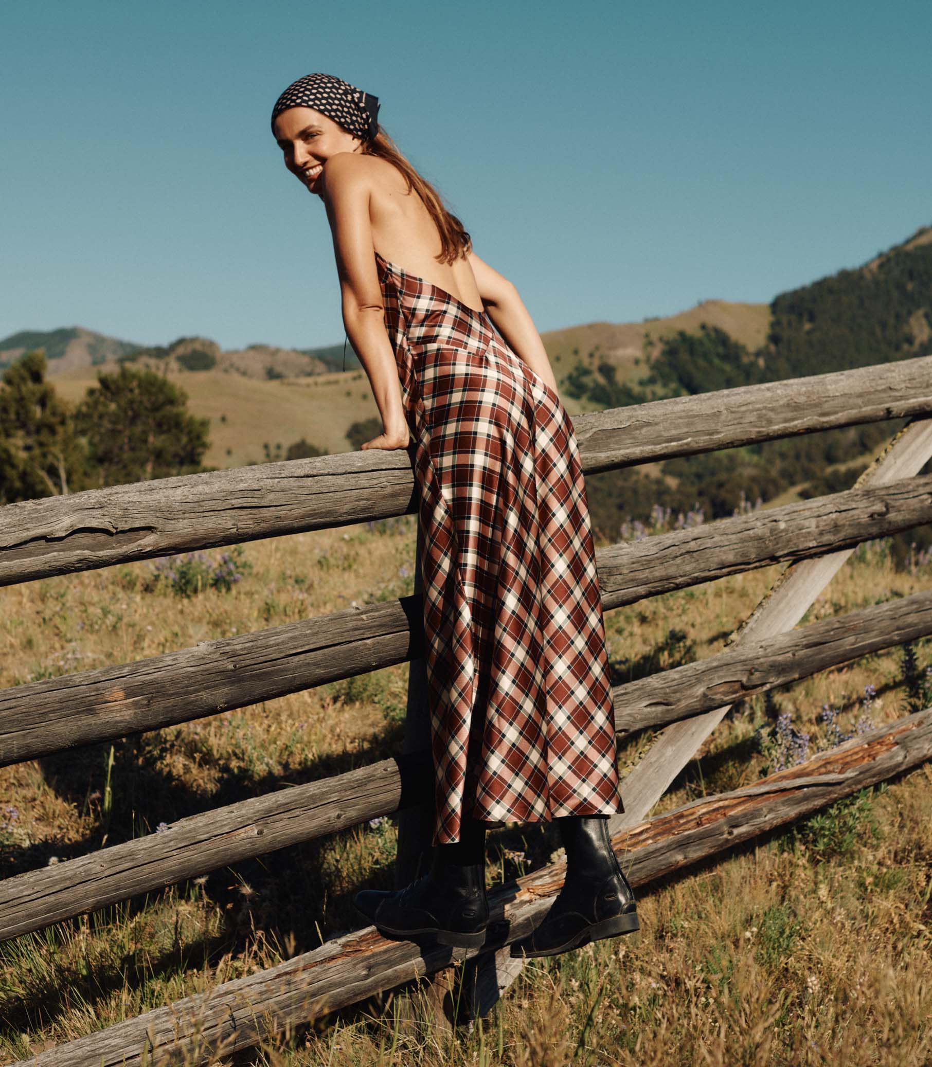 MAXIME DRESS -- NORFOLK PLAID view 2