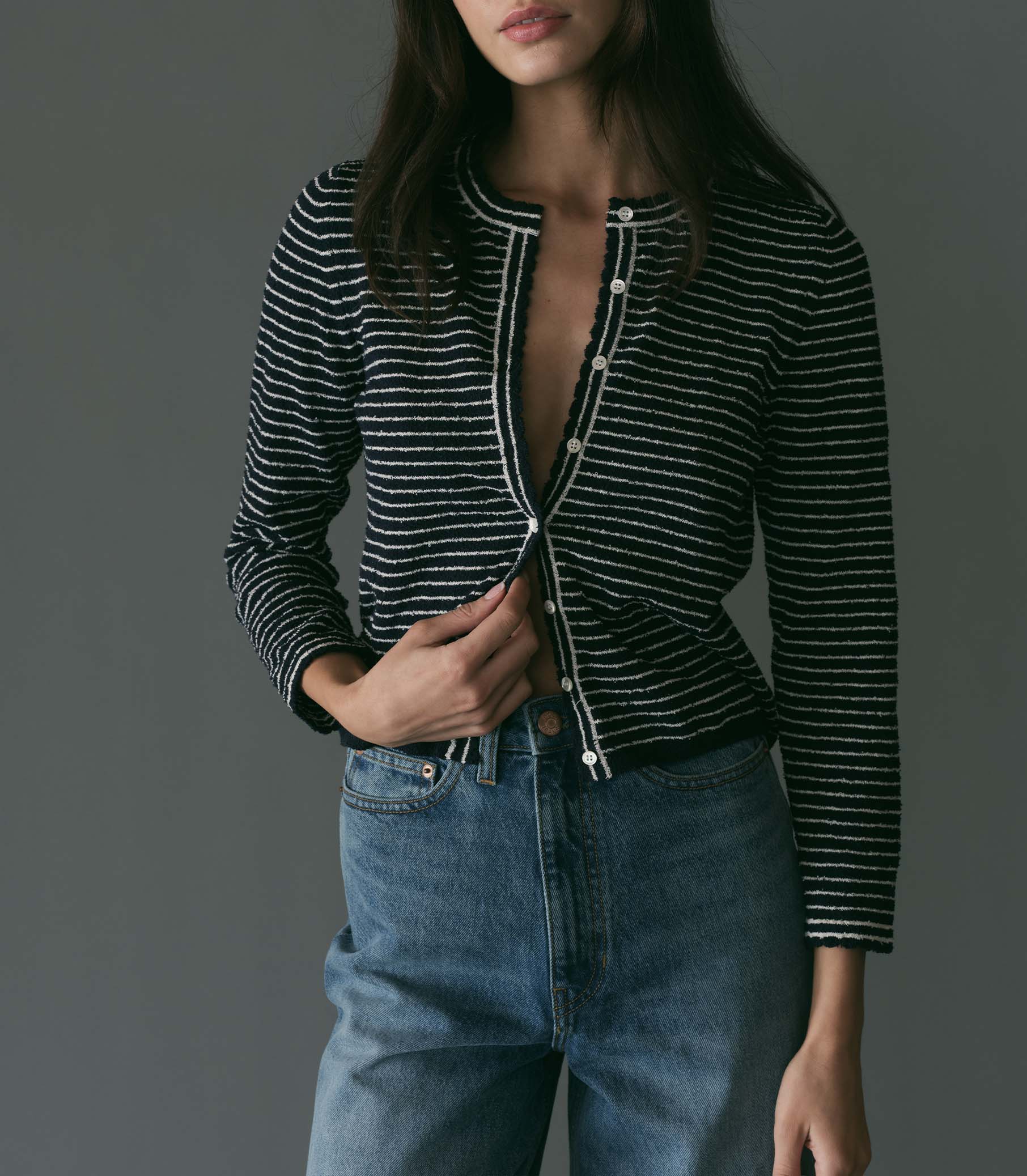HMD -- MAYLIE CARDIGAN -- RIVIERE STRIPE view 2
