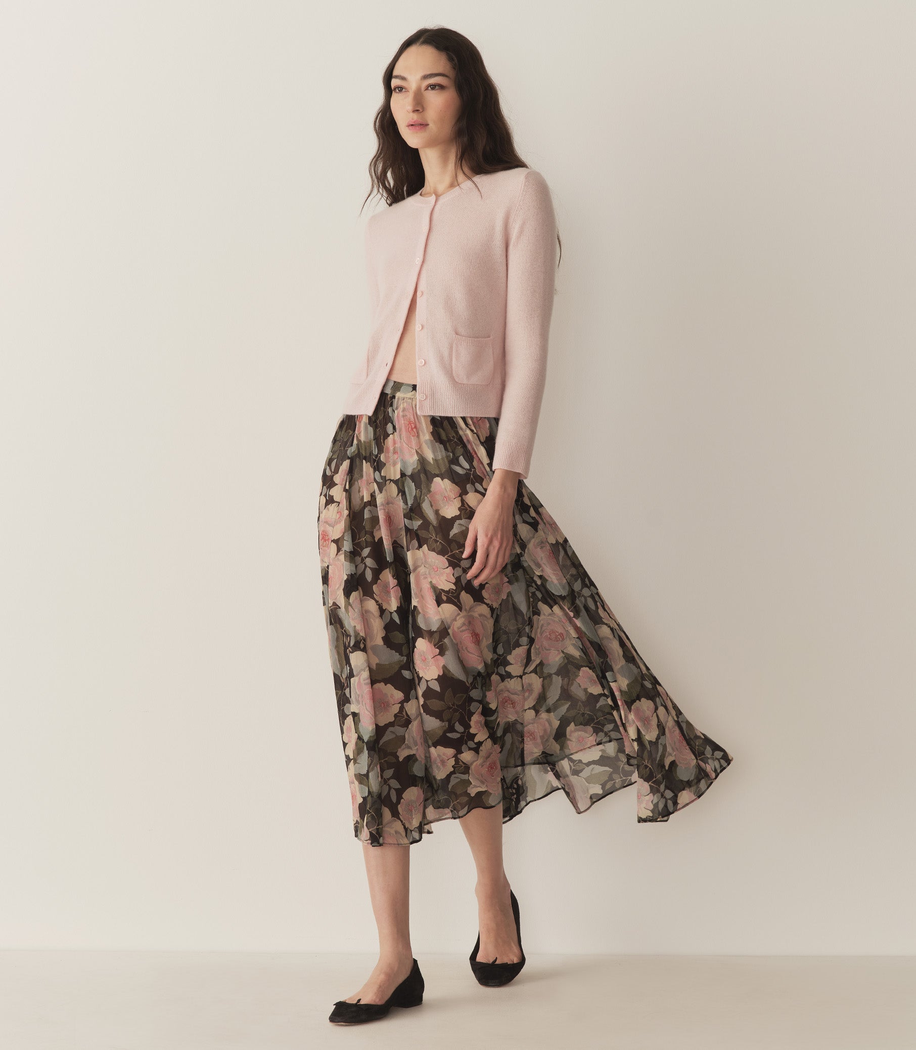MEADOW SKIRT -- ROSE GARDEN FLORAL view 1