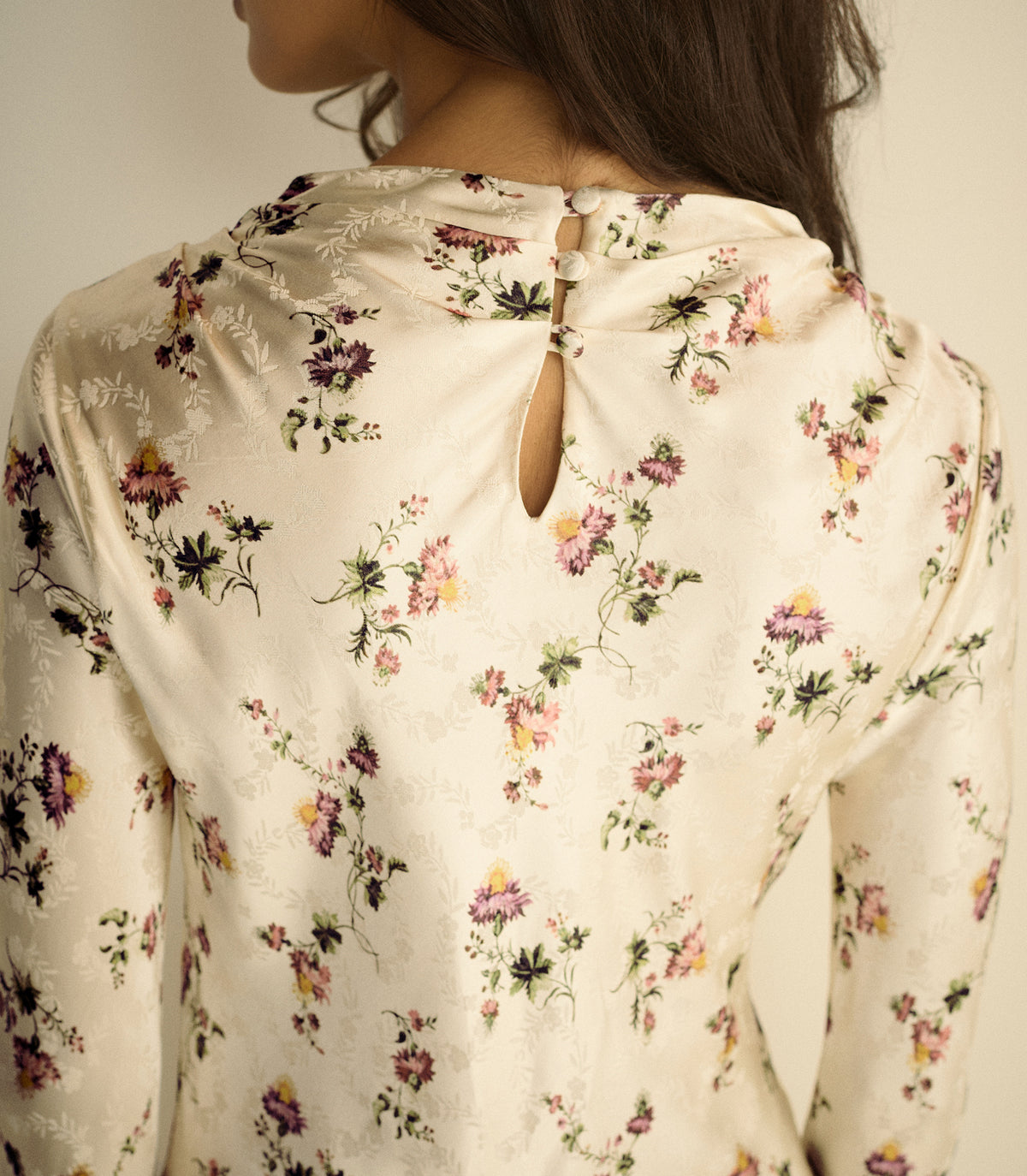 MELORA DRESS -- CREME HILLSIDE THISTLES view 5
