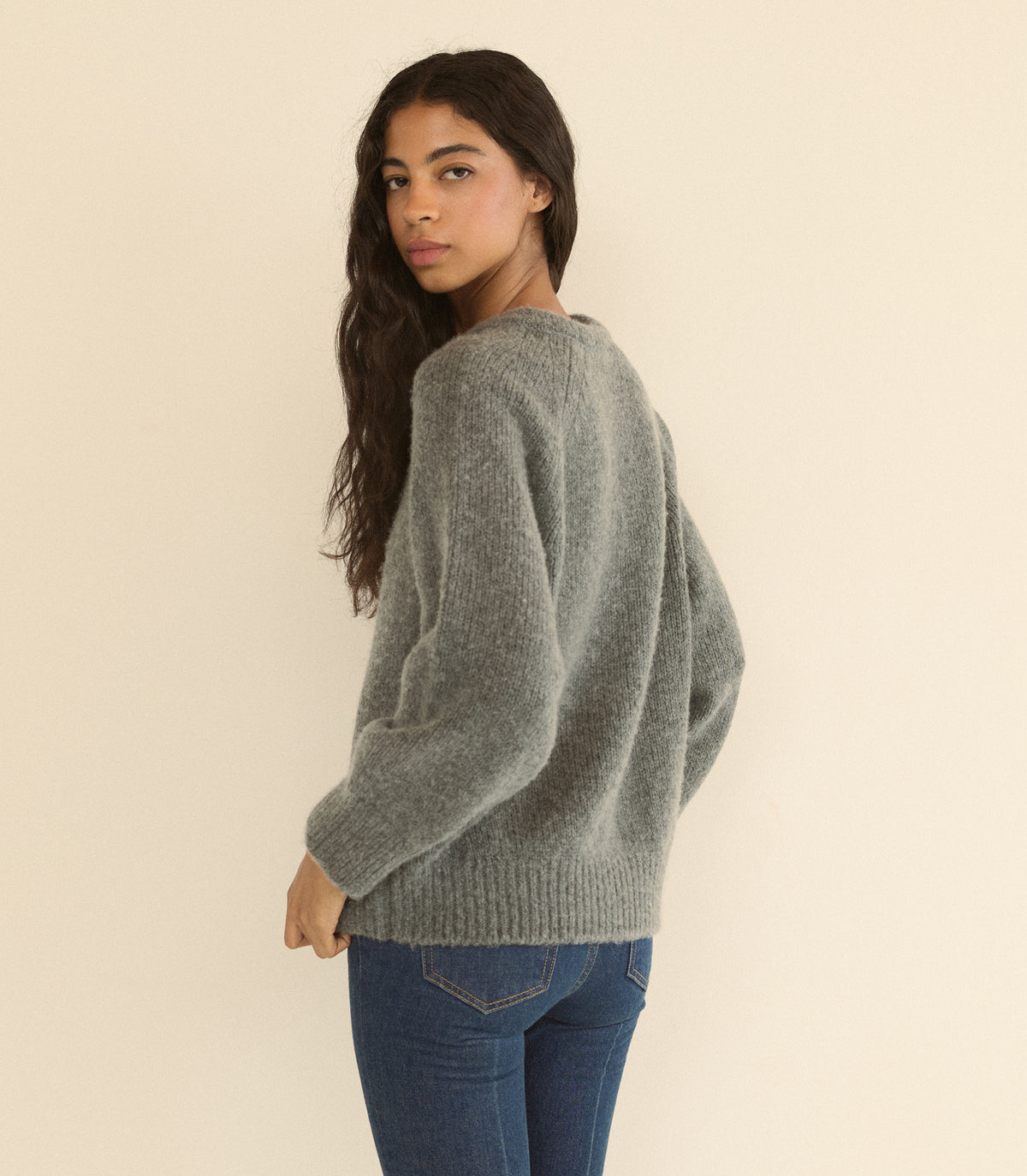 MERIT SWEATER -- CHARCOAL MELANGE