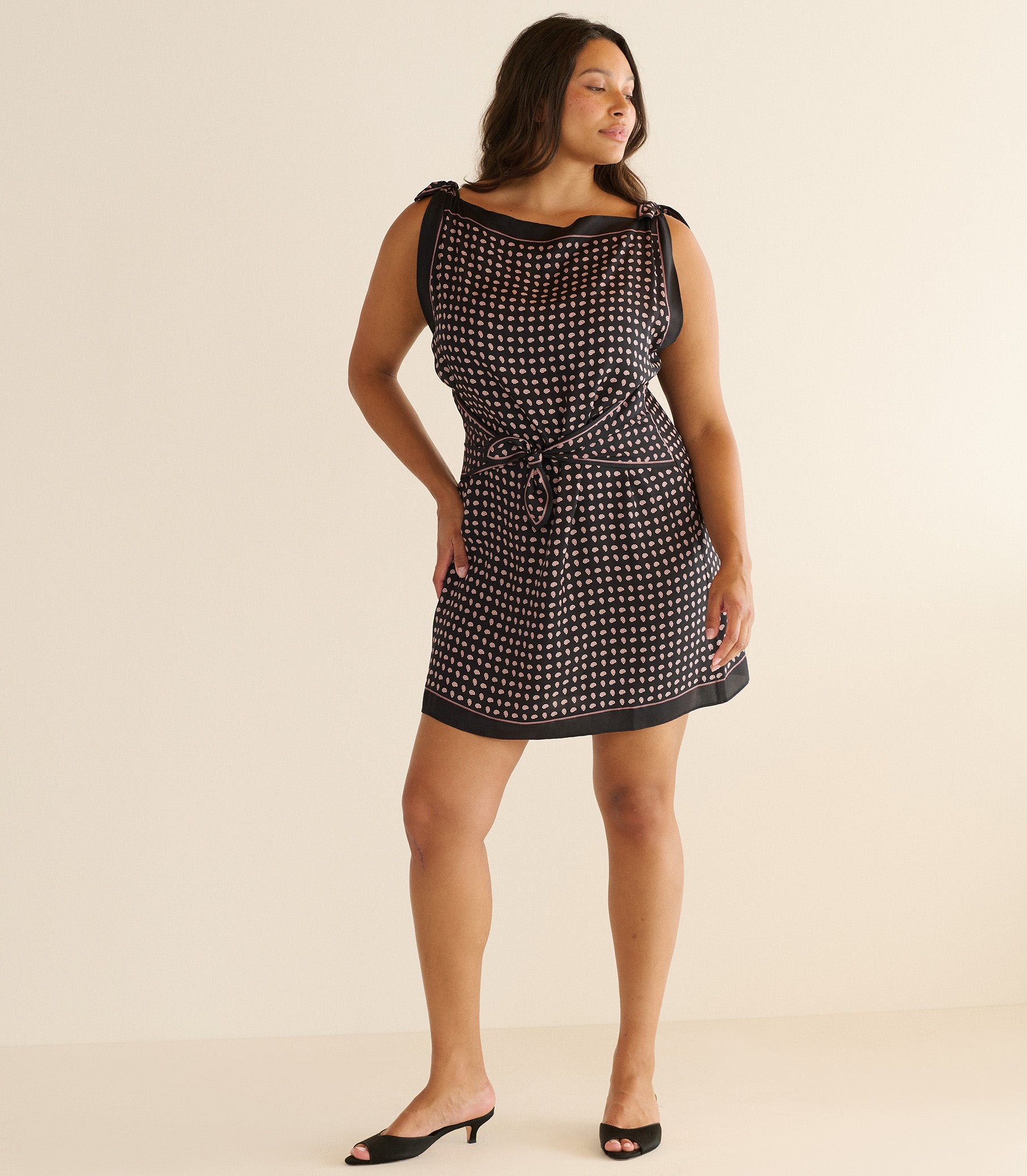 MILLANE DRESS -- CARDINALE FOULARD view 3