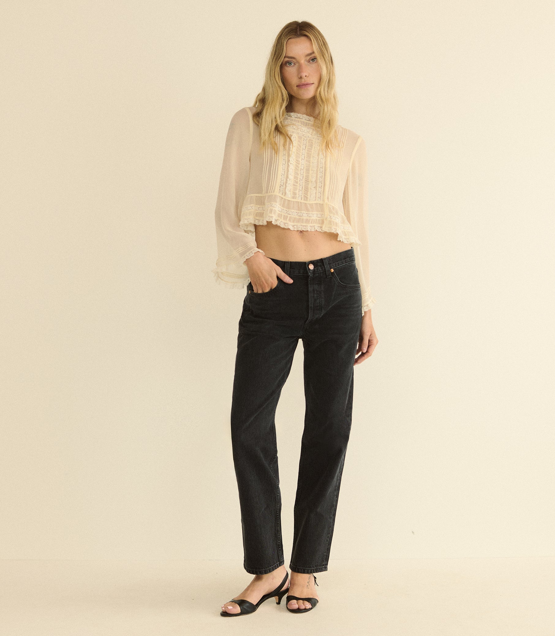 MILLER JEAN -- COAL BLACK WASH view 3
