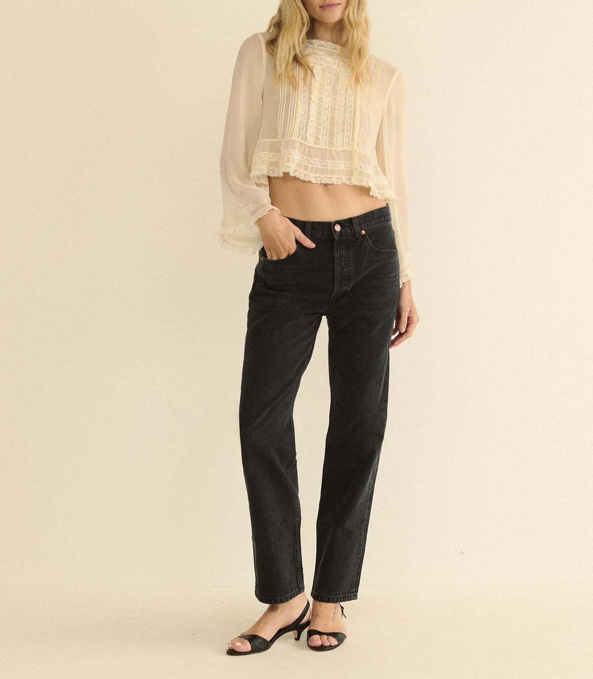 MILLER JEAN -- COAL BLACK WASH view 2
