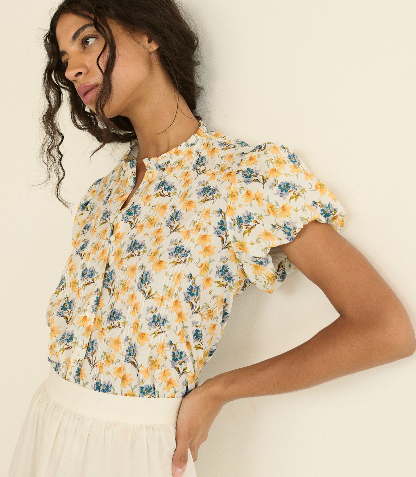 MILLIE TOP -- NARCISSUS BLOOM