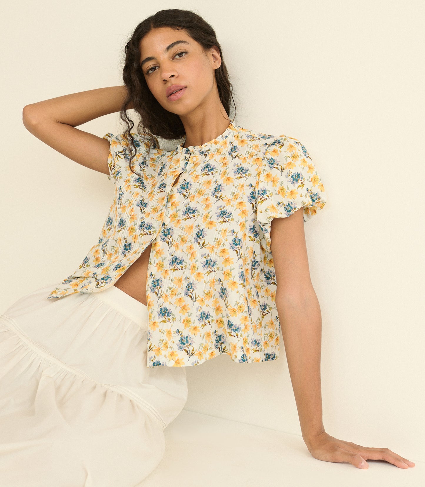 MILLIE TOP -- NARCISSUS BLOOM