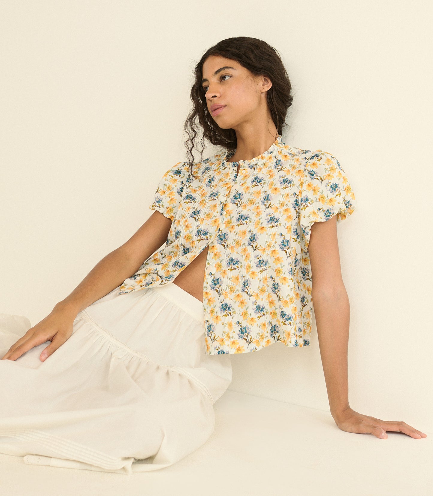 MILLIE TOP -- NARCISSUS BLOOM