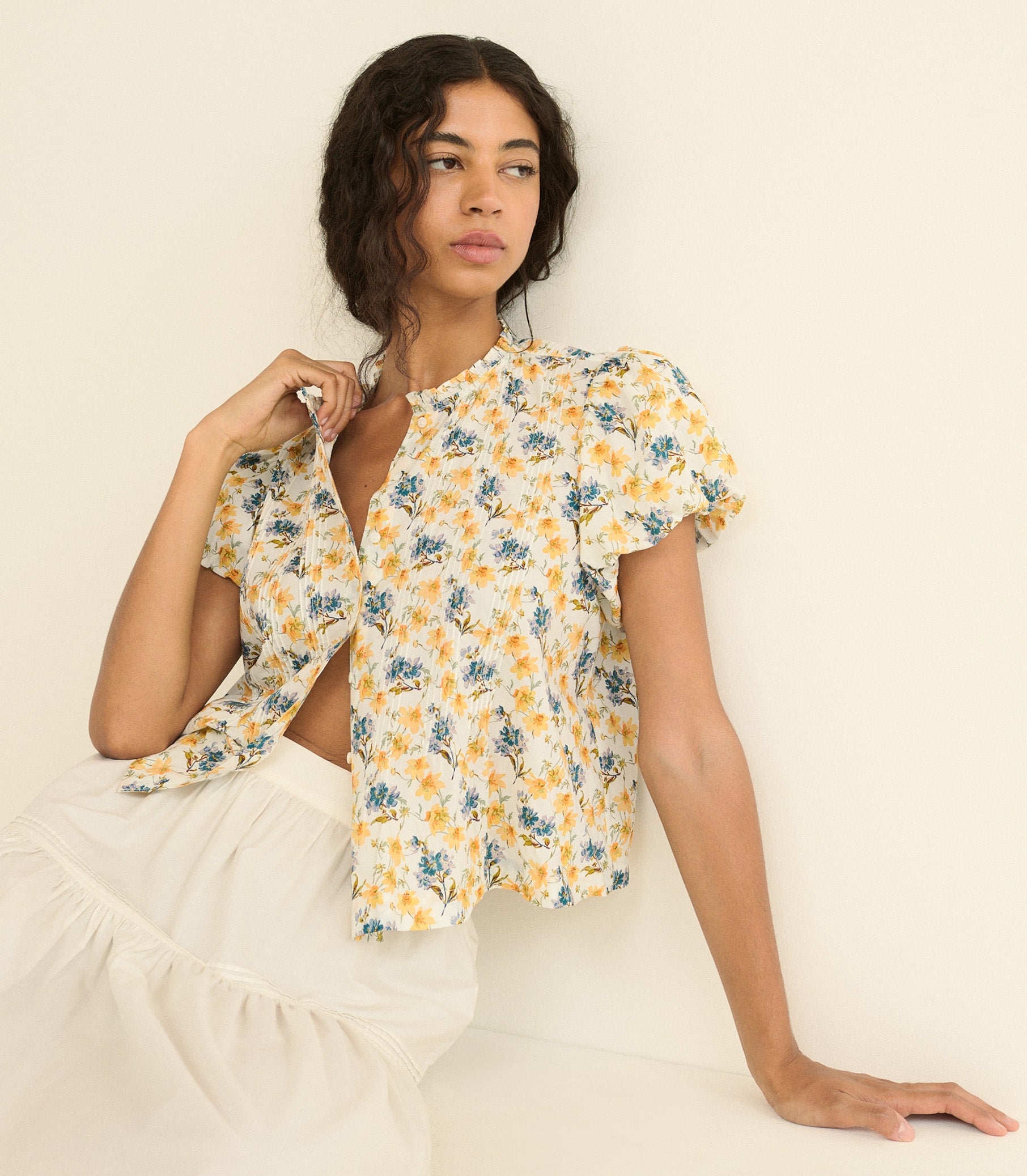 MILLIE TOP -- NARCISSUS BLOOM view 3
