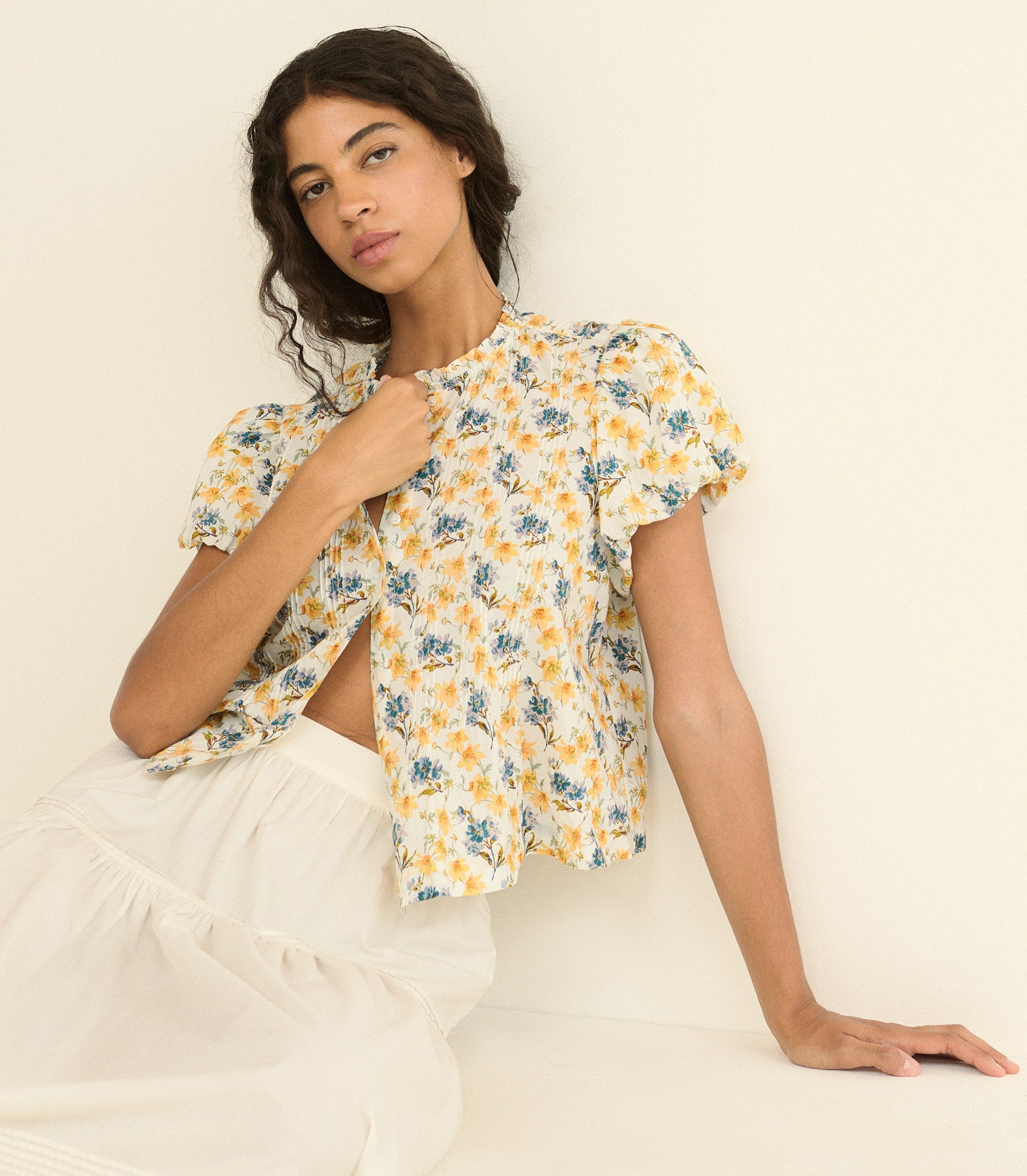 MILLIE TOP -- NARCISSUS BLOOM view 2
