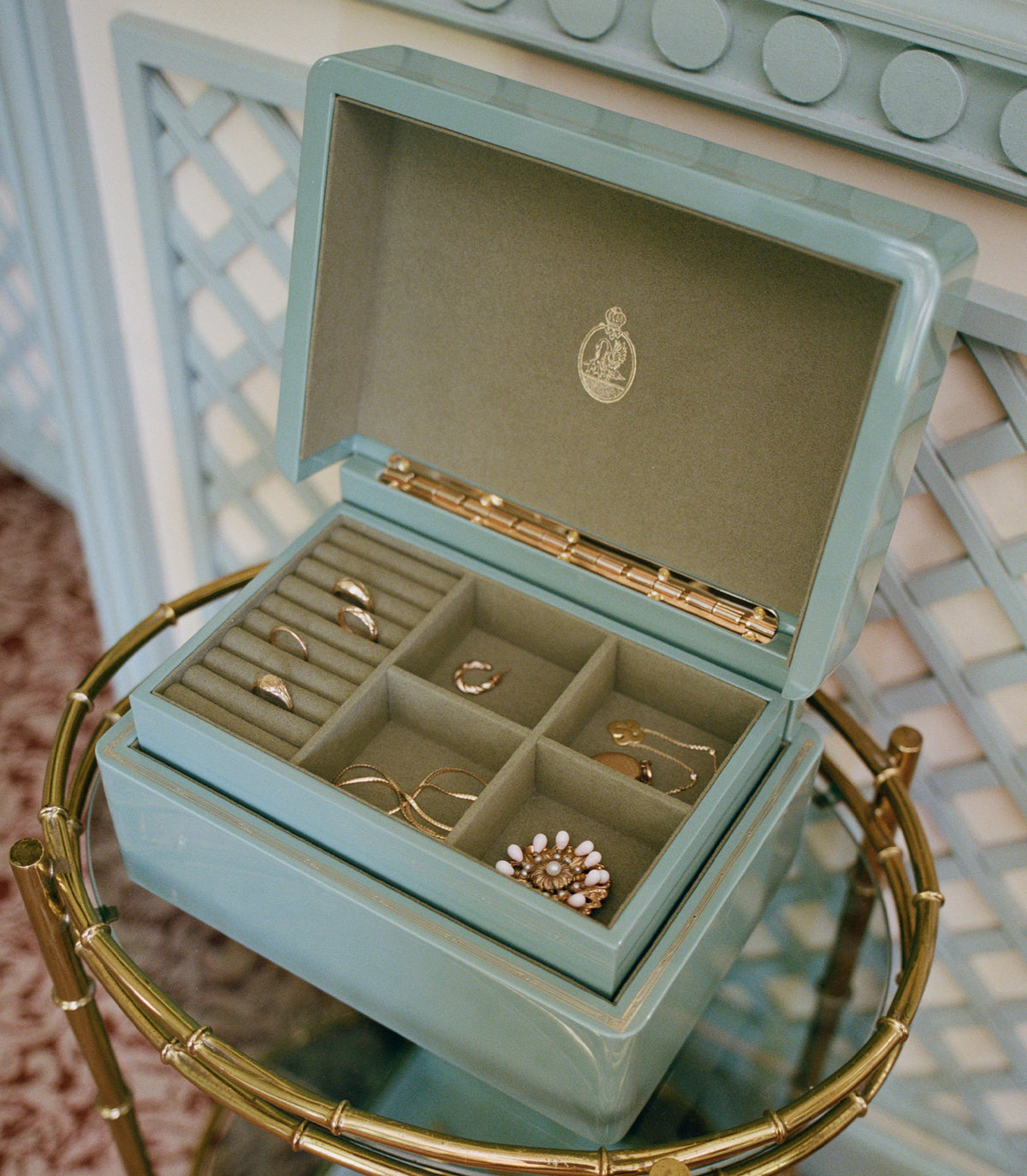 DÔEN &amp; TROVE MINI TRUNK -- MINT GREEN view 3
