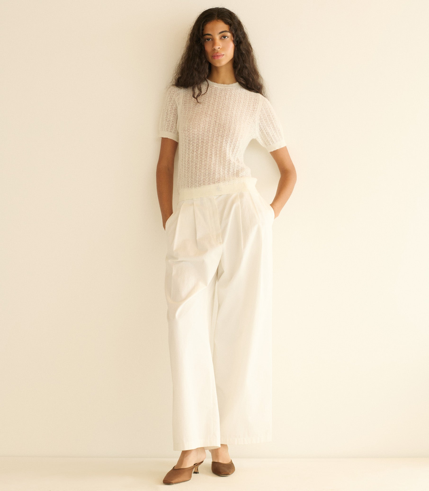 MONICA SWEATER -- IVORY view 3
