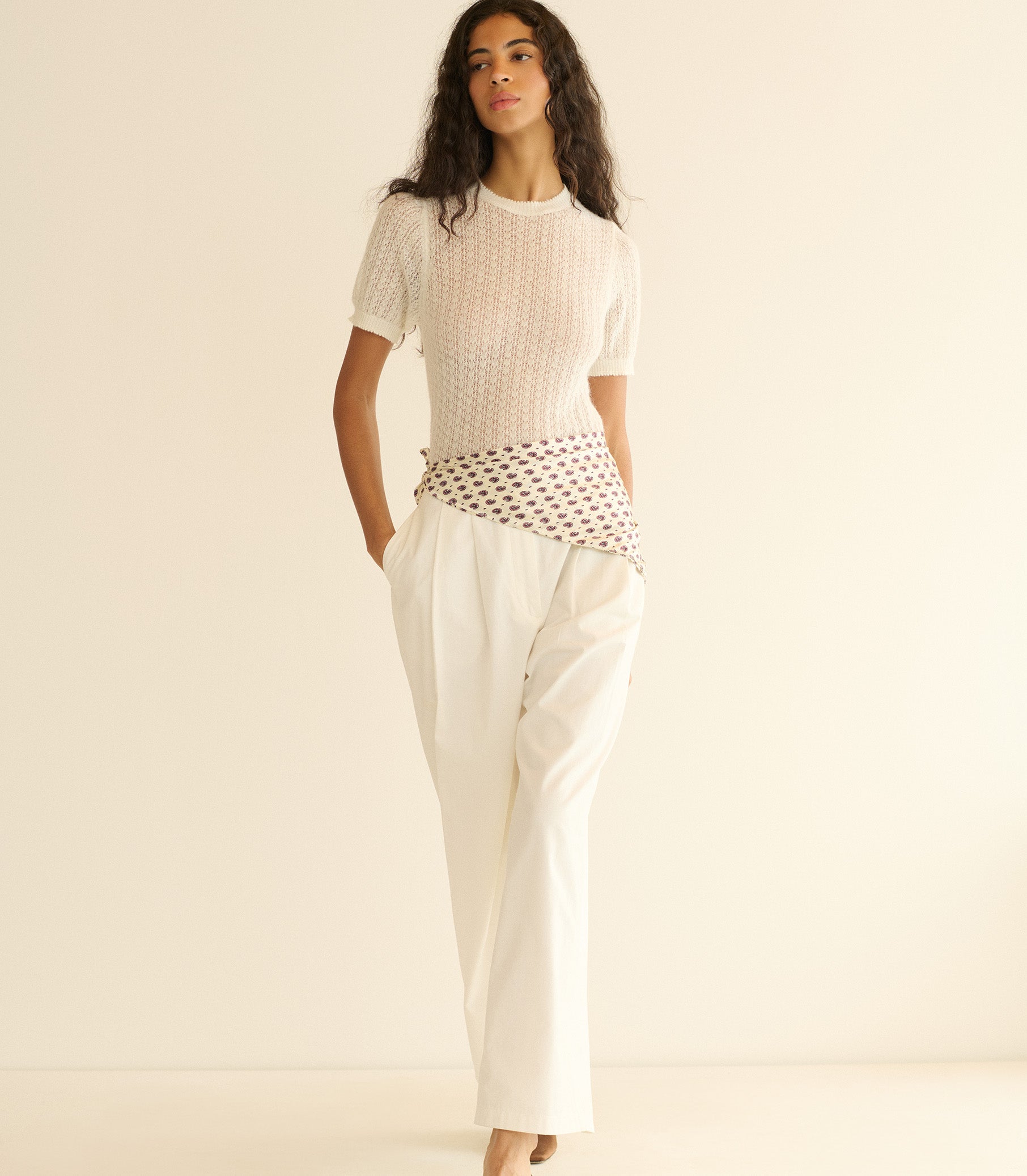 MONICA SWEATER -- IVORY view 2
