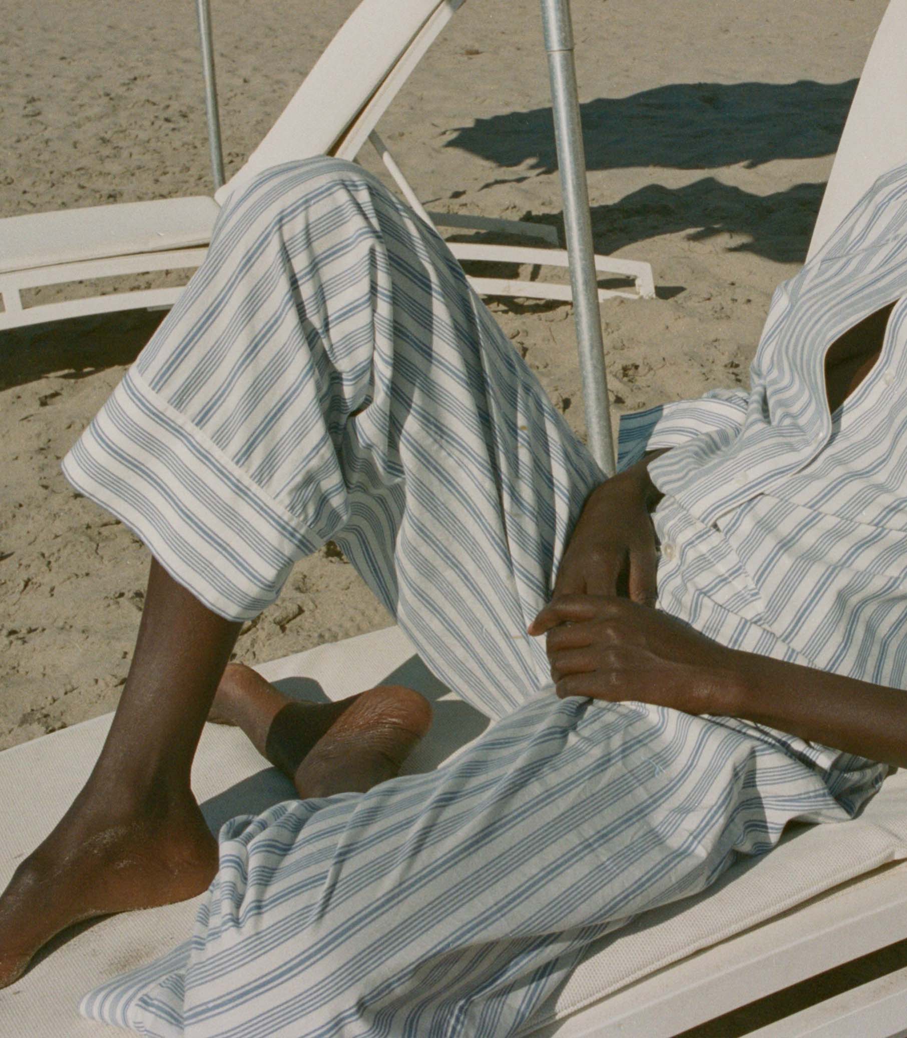 HMD -- MORGAN PANT -- INDIGO SORRENTO STRIPE view 2
