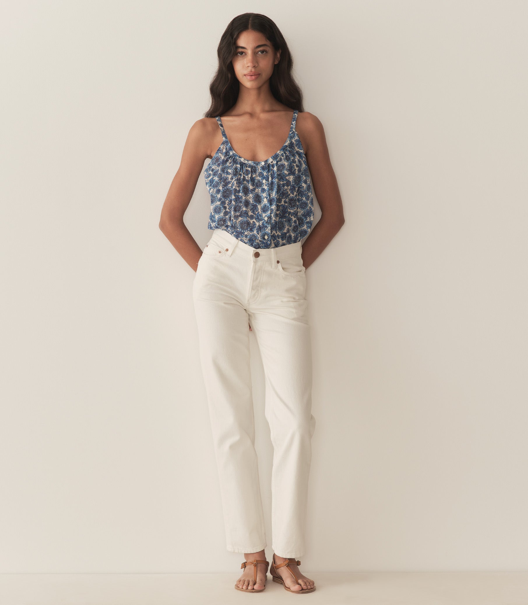 NALINA TOP -- BLEU SOLEIL FLEURIT view 2