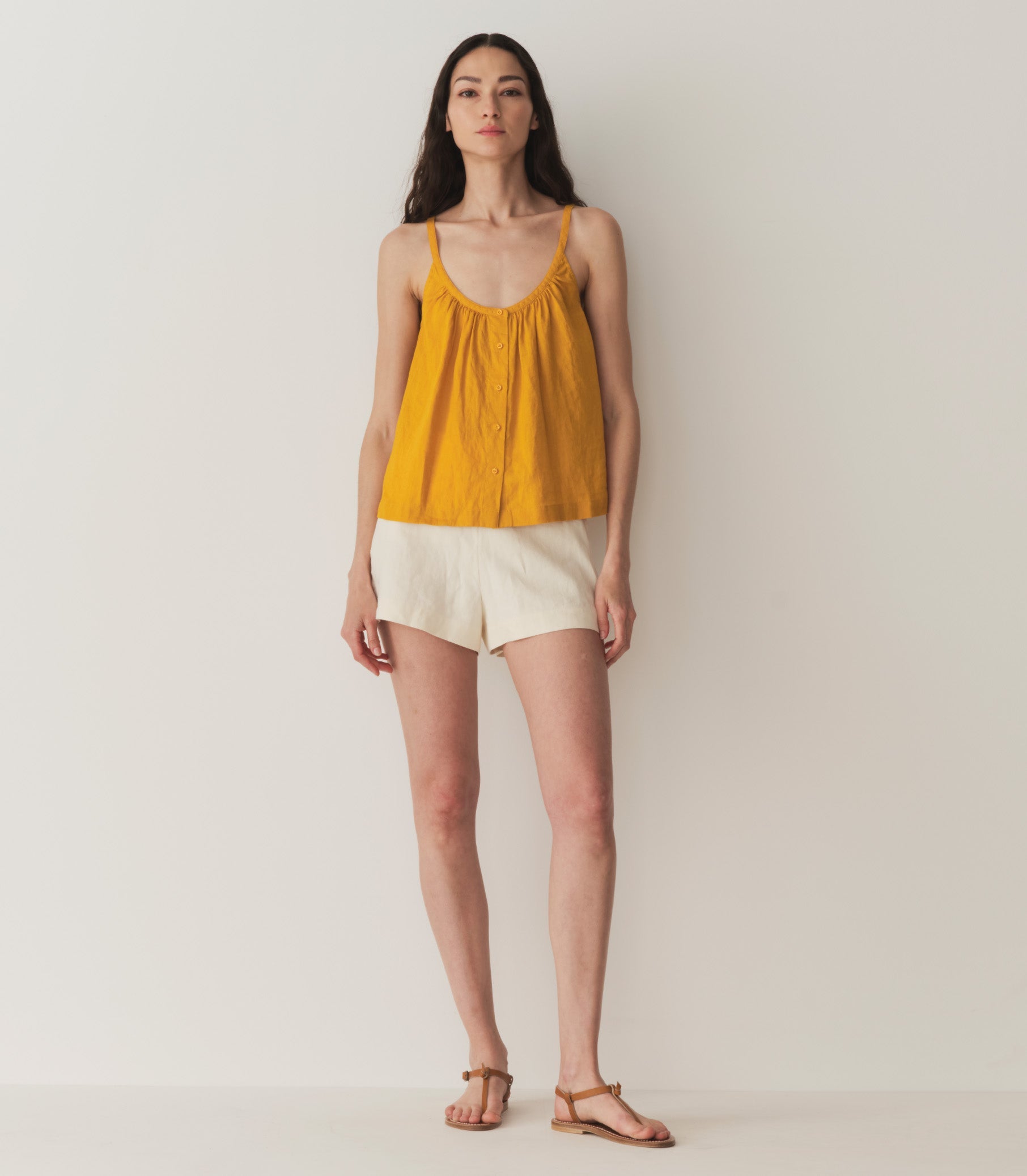 HMD -- NALINA LINEN TOP -- SUNFLOWER view 3
