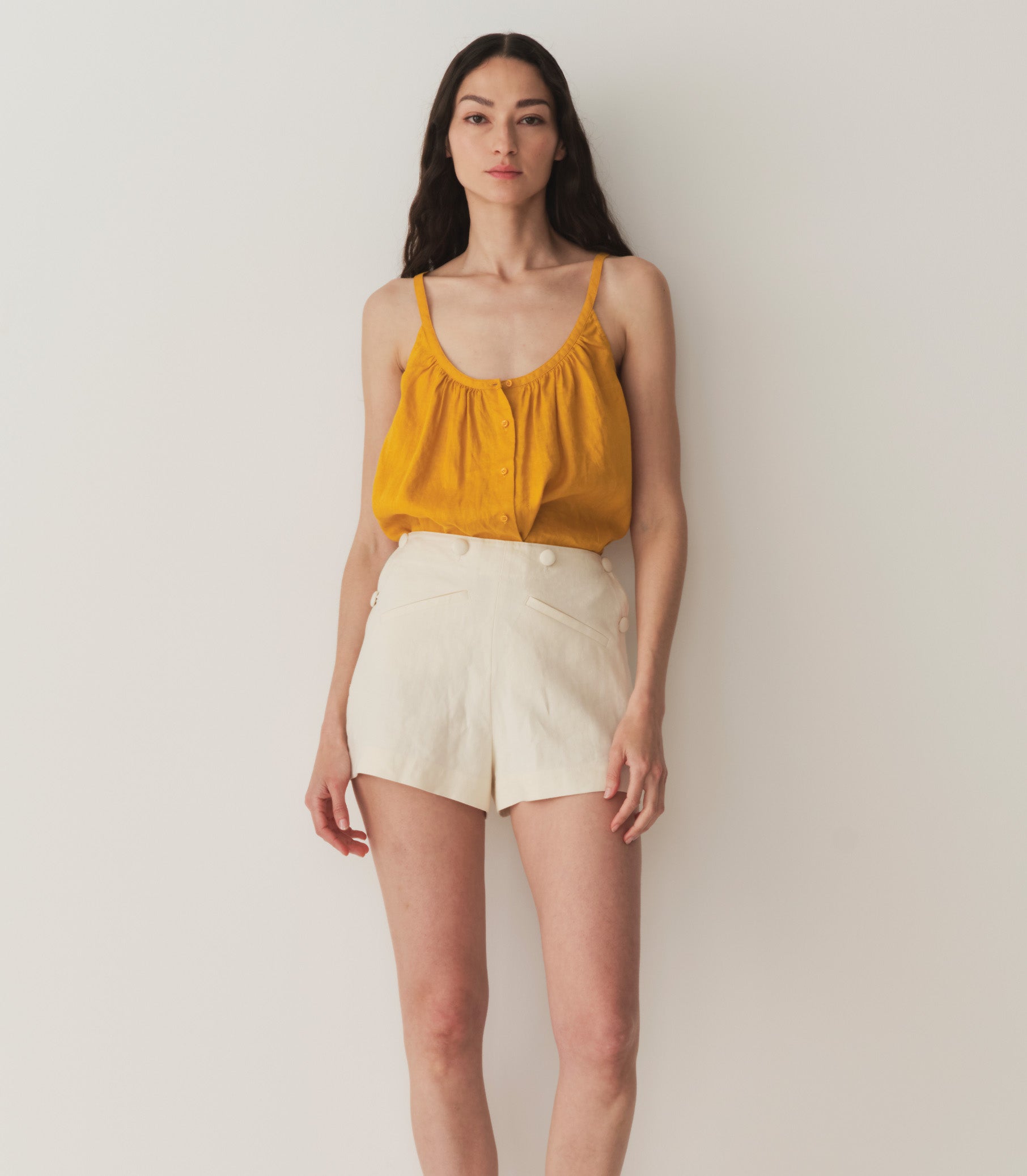 HMD -- NALINA LINEN TOP -- SUNFLOWER view 2
