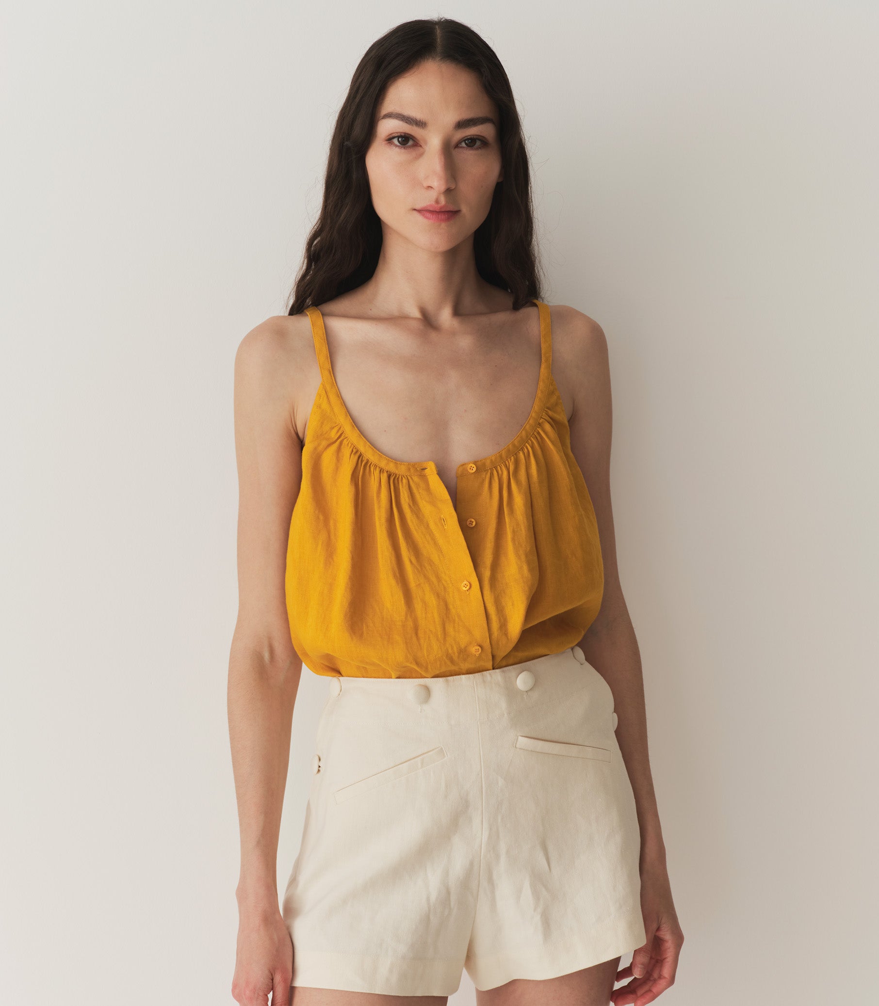 HMD -- NALINA LINEN TOP -- SUNFLOWER view 1
