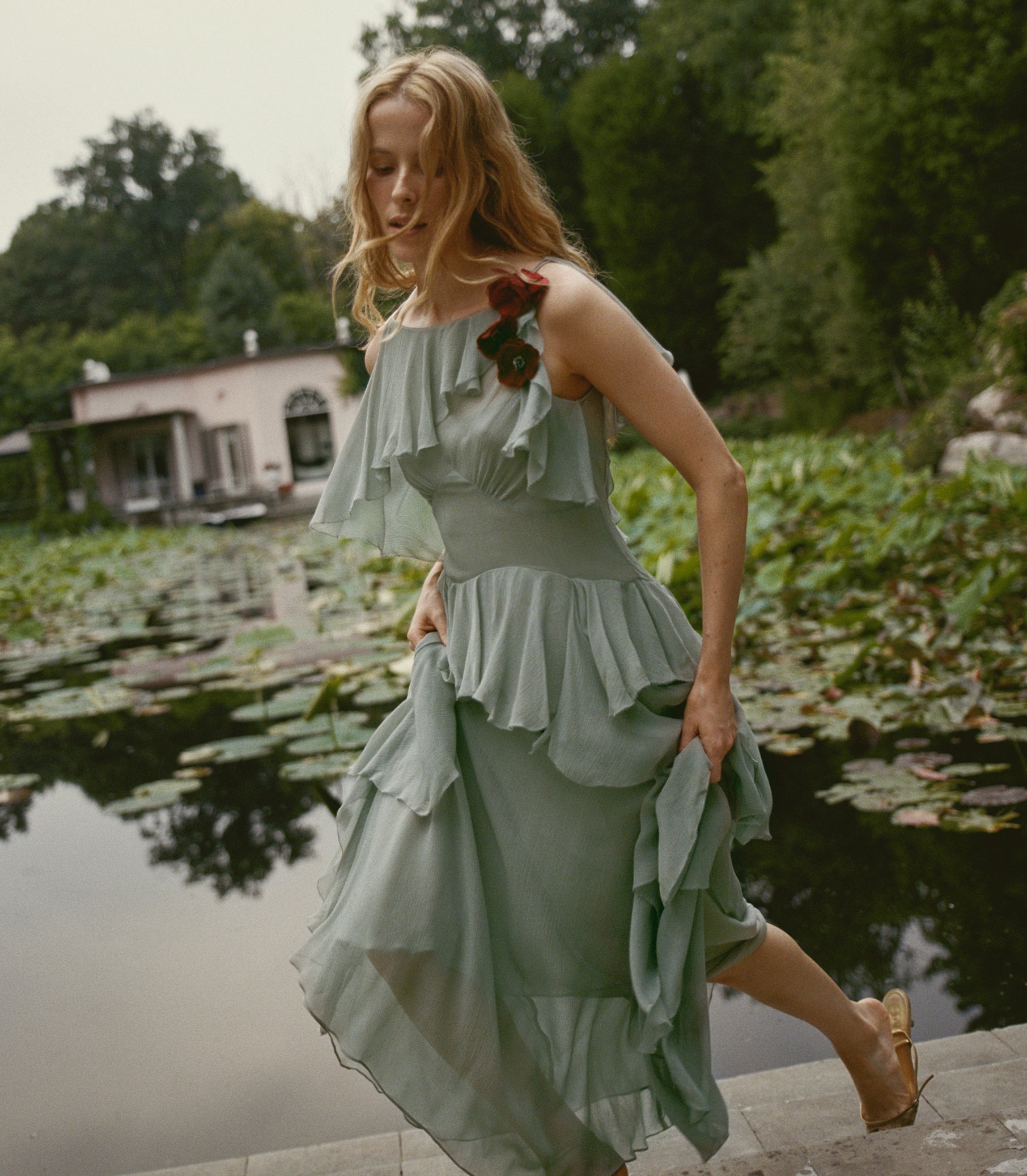 NELIDA DRESS -- GREEN JASPER view 4
