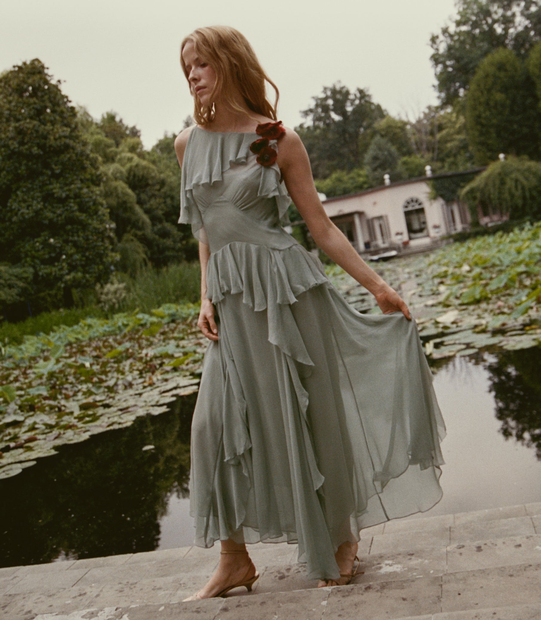 NELIDA DRESS -- GREEN JASPER view 6
