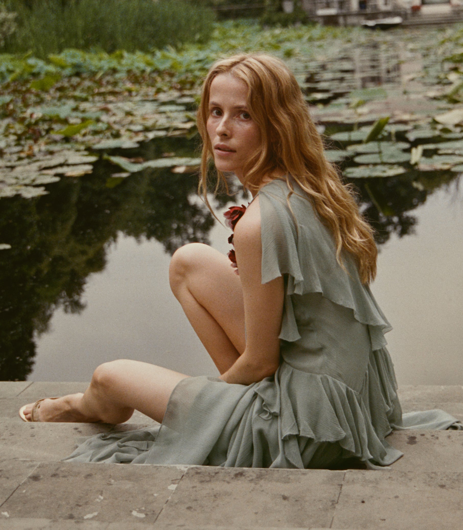 NELIDA DRESS -- GREEN JASPER view 7
