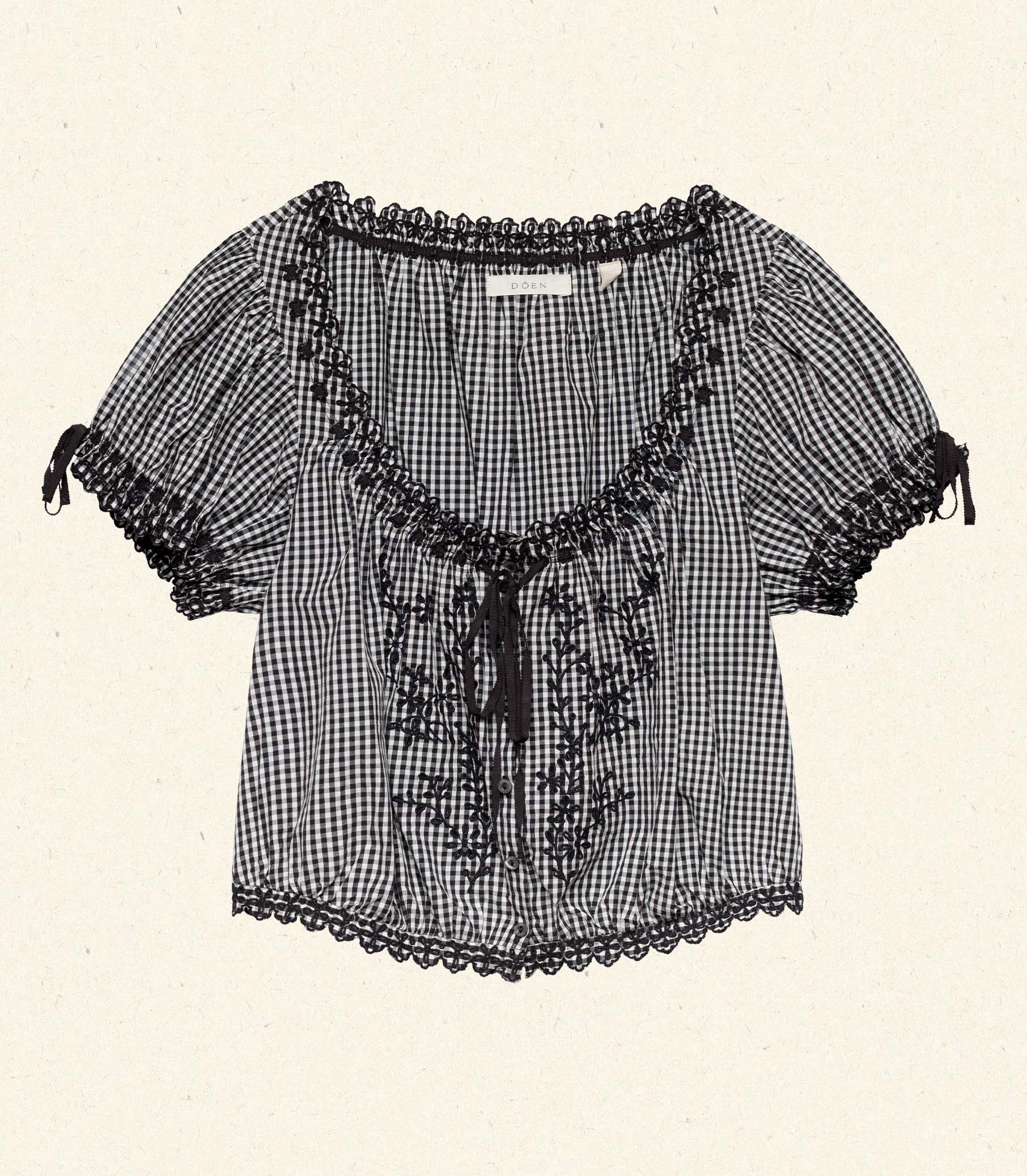 HMD -- NERA TOP -- NOIR LA MADDALENA GINGHAM view 8
