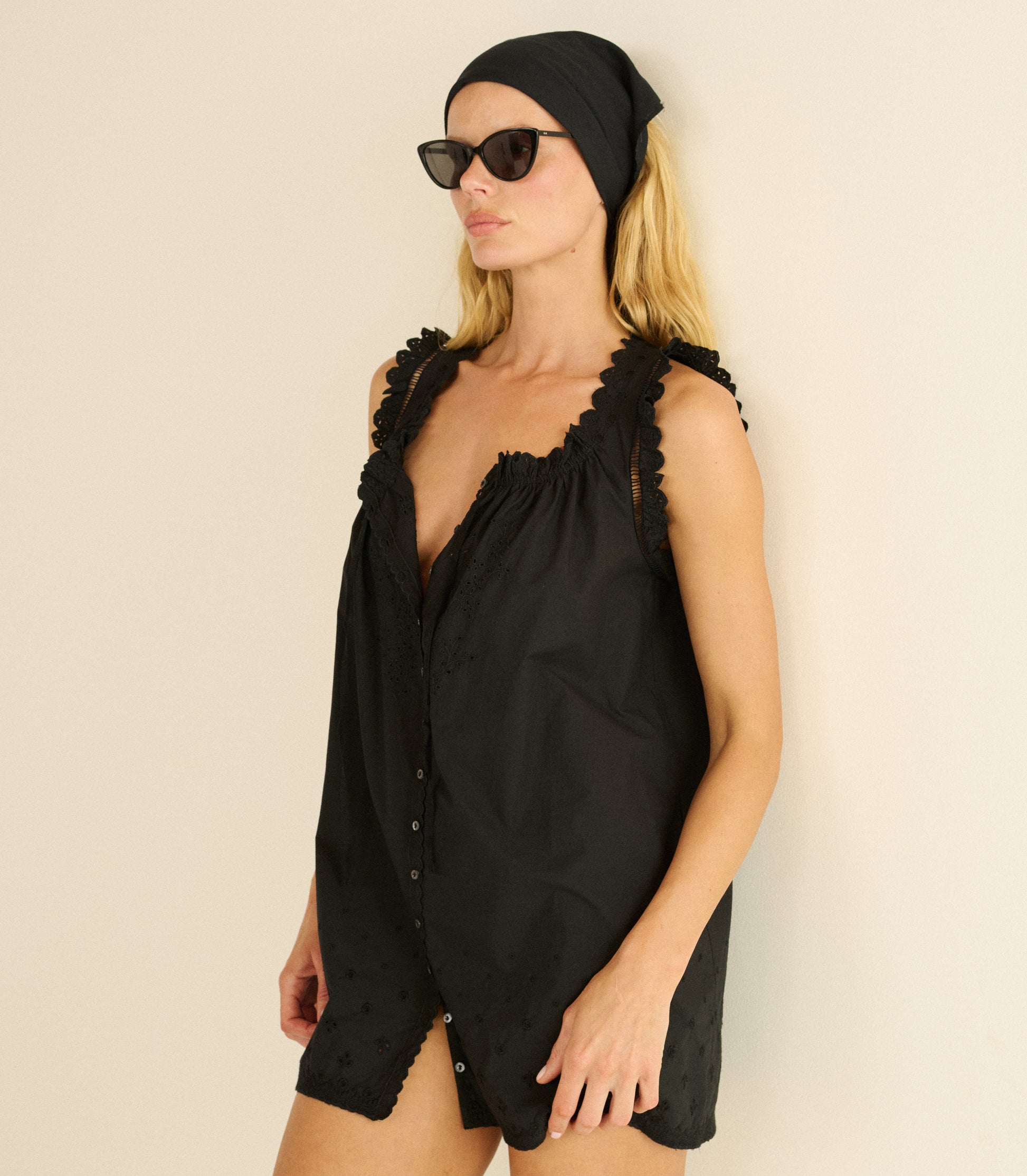 NESSIE DRESS -- BLACK view 3
