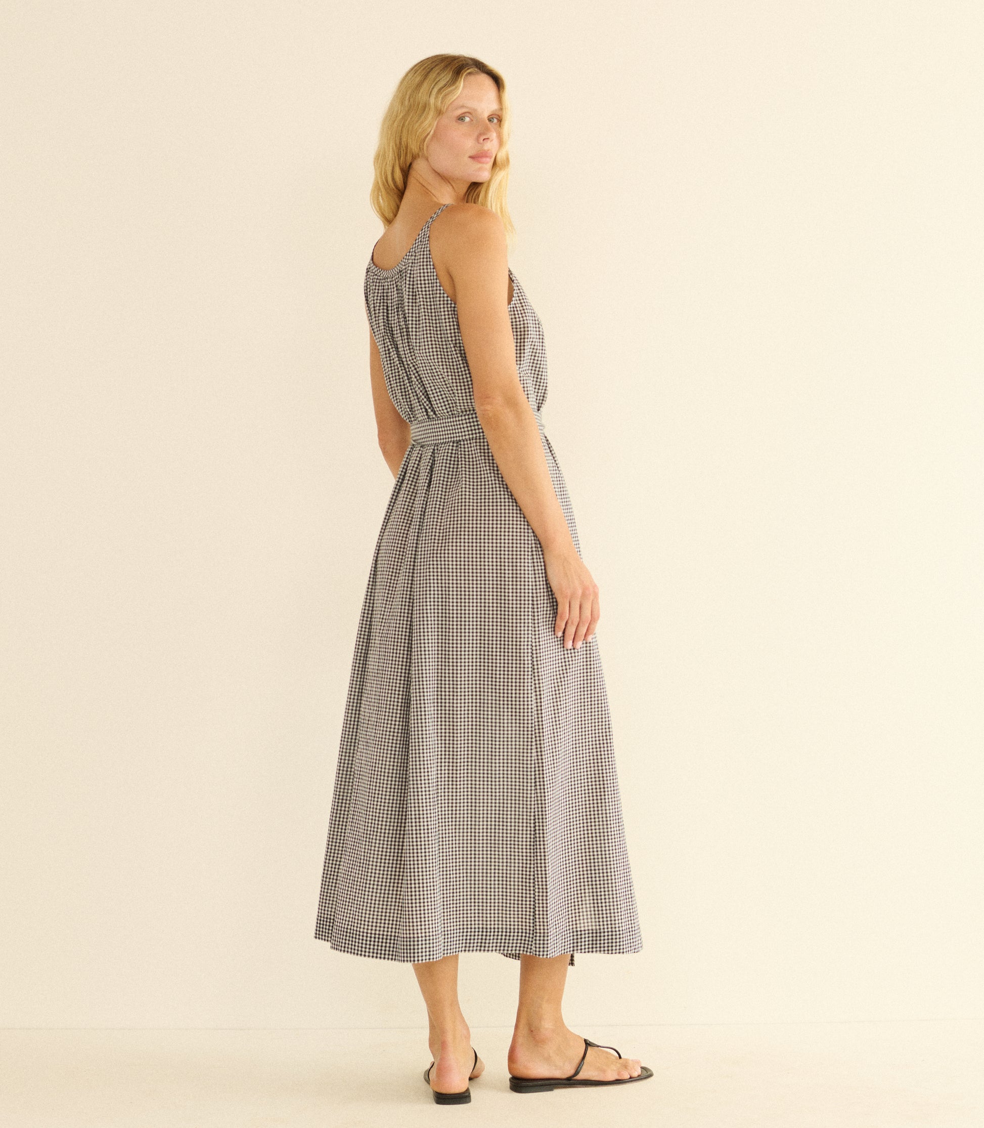 NEVITA DRESS -- NOIR LA MADDALENA GINGHAM view 4
