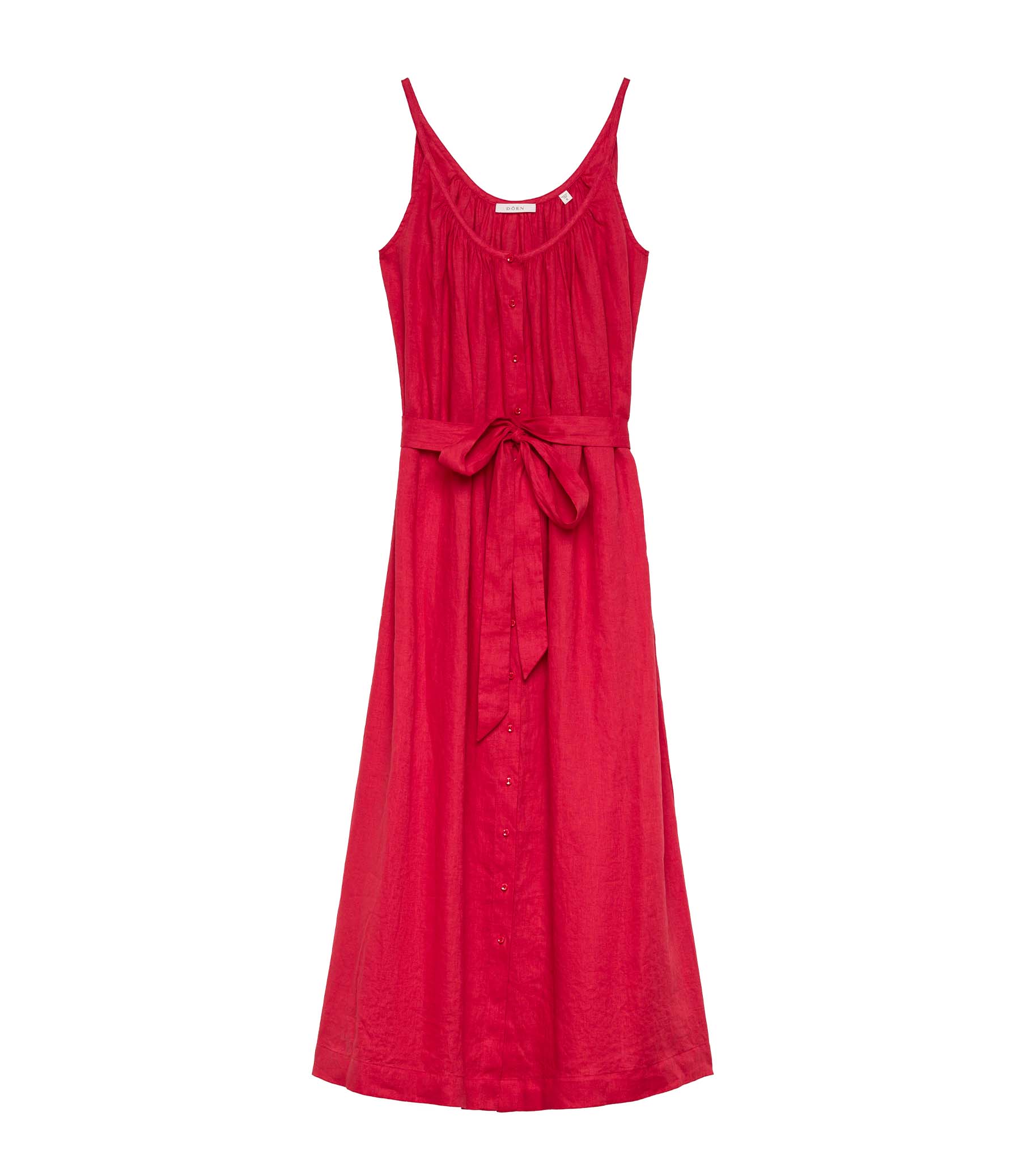 HMD -- NEVITA LINEN DRESS -- SCARLET view 4
