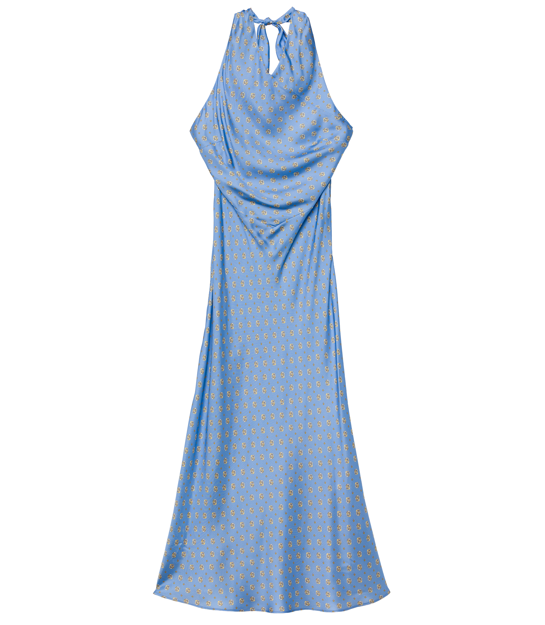 NOEMIE DRESS -- PERIWINKLE CADIZ FOULARD view 7
