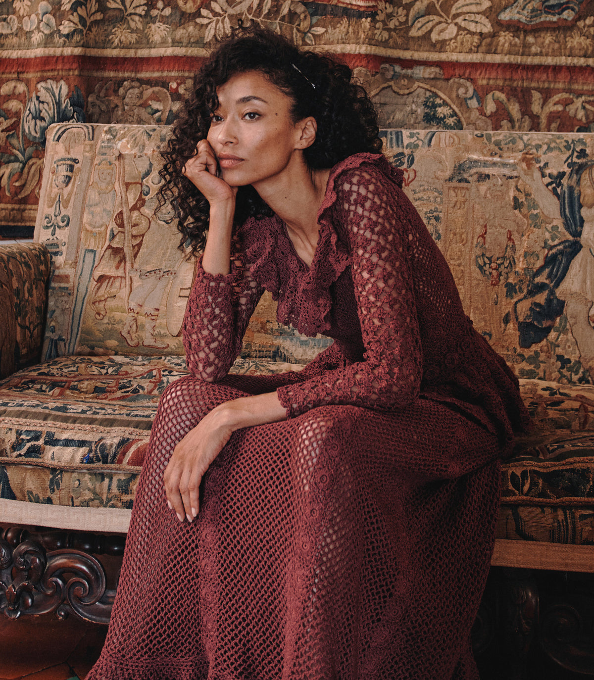 NORÈNE DRESS -- VIEUX ROSE