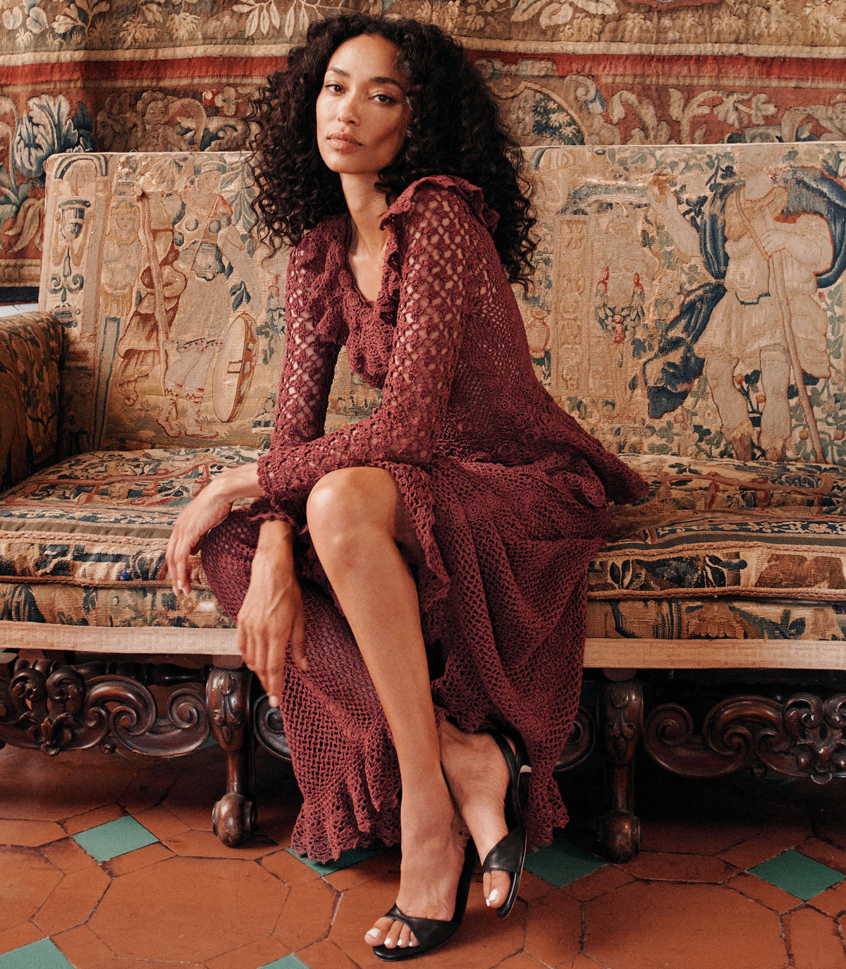 NORÈNE DRESS -- VIEUX ROSE view 4
