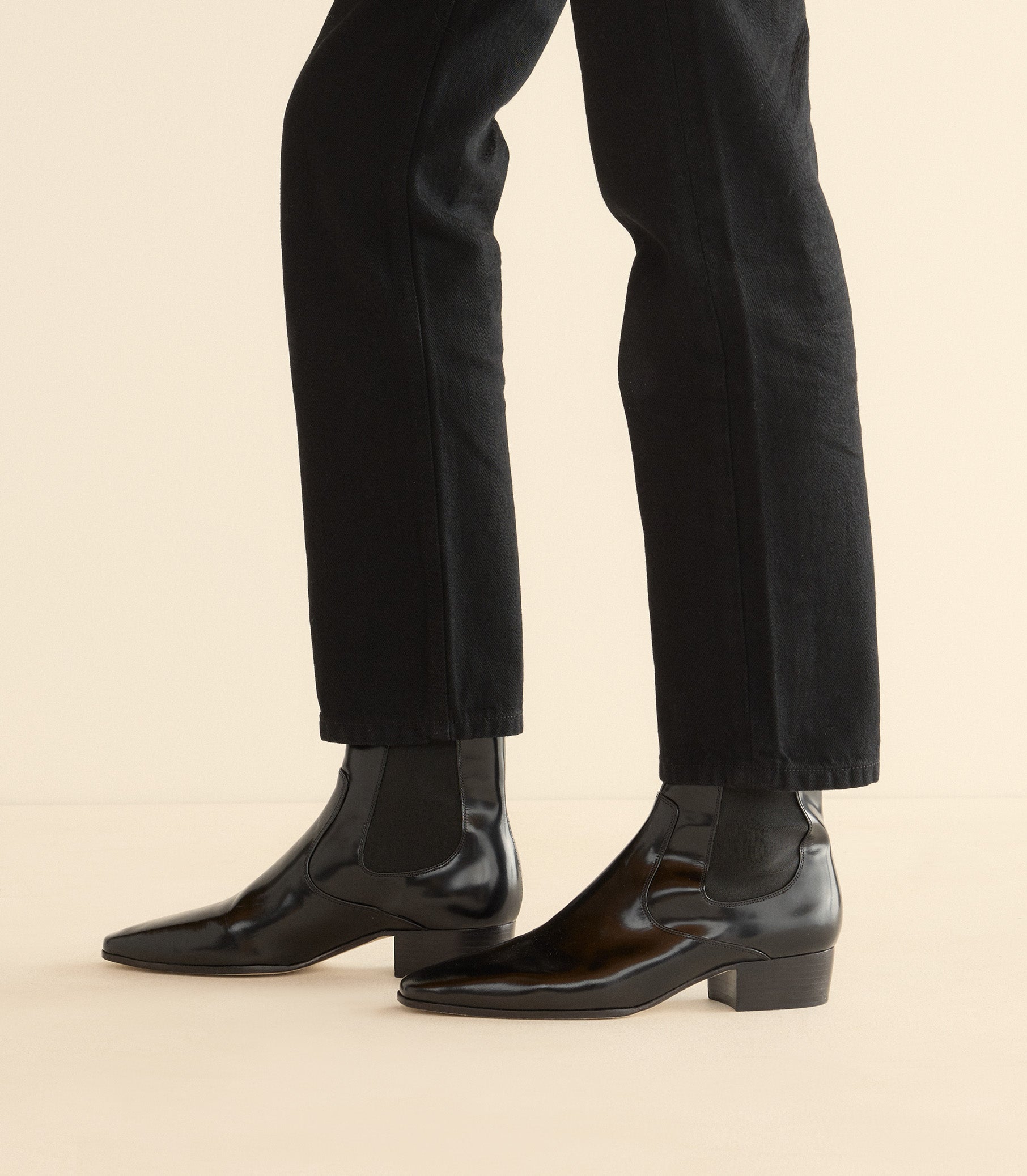 NORMANDY BOOT -- BLACK BOX CALF view 3